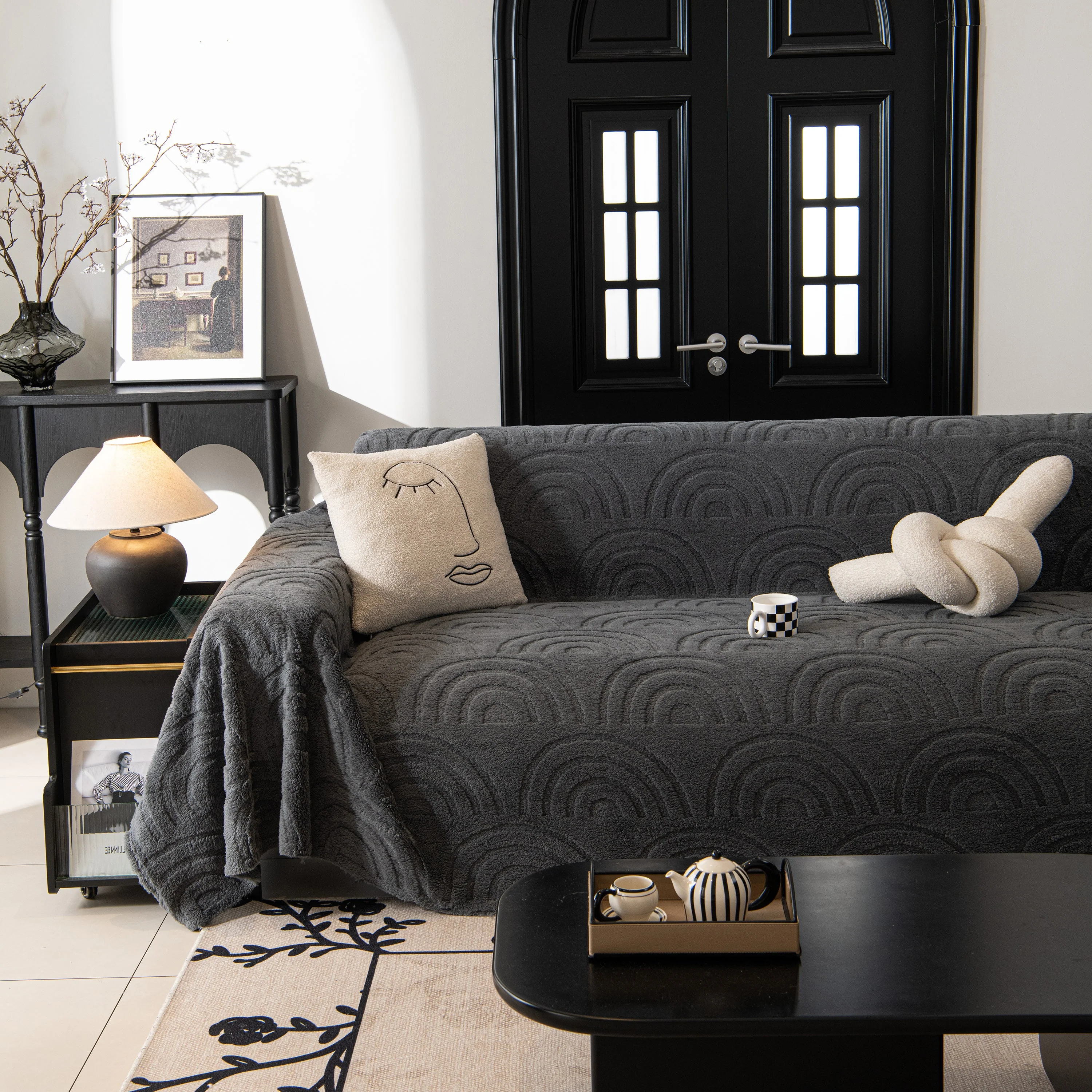 Plush Warm Decor Couch Cover Soft Jacquard Fleece Throw Blankets for Bed Couch Sofa Chair - Image 23