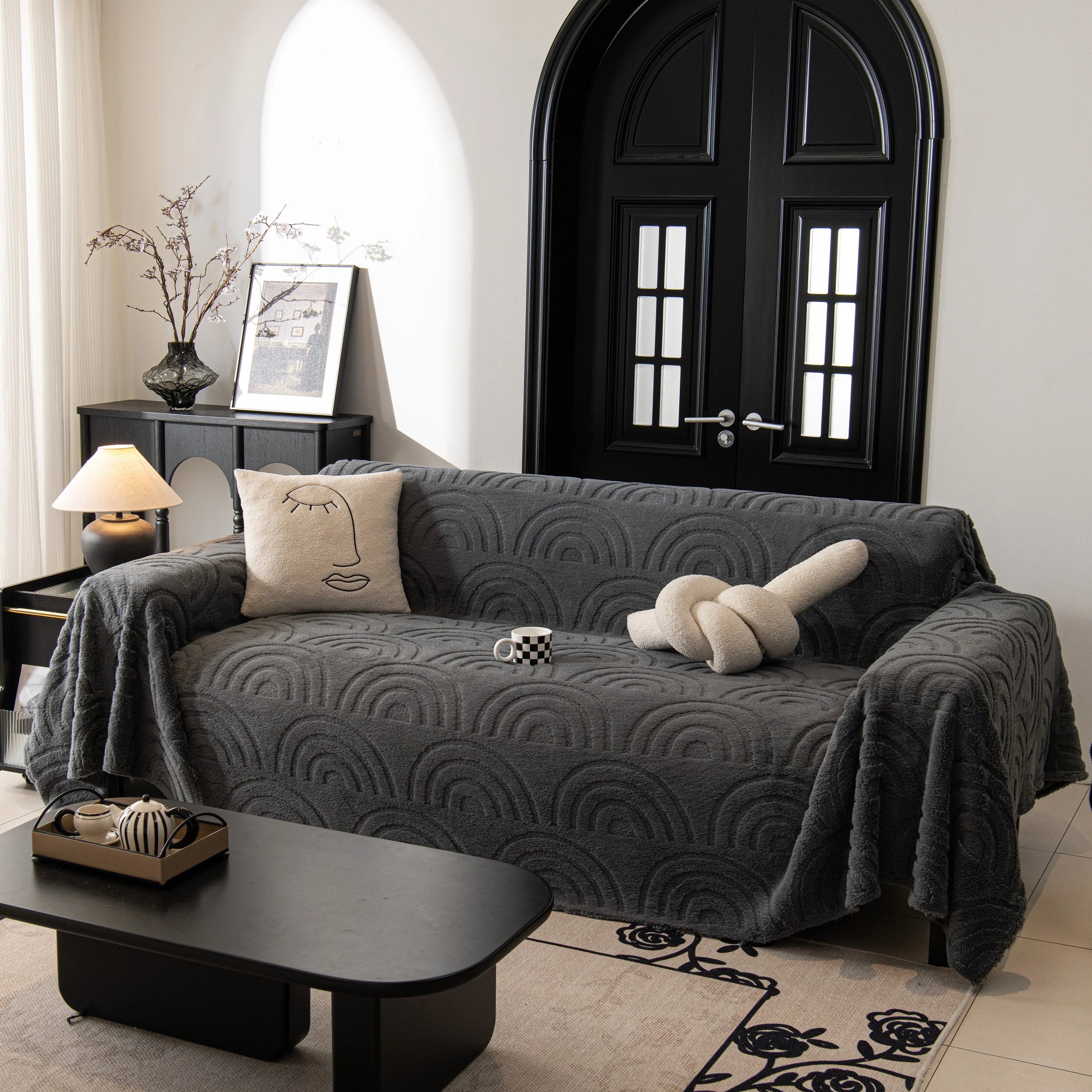 Plush Warm Decor Couch Cover Soft Jacquard Fleece Throw Blankets for Bed Couch Sofa Chair - Image 24