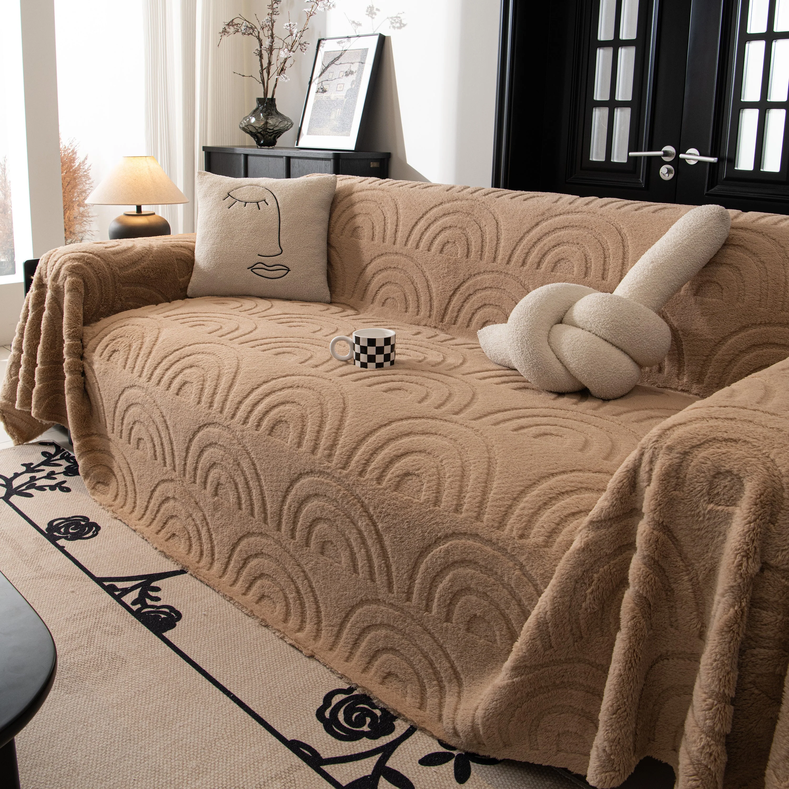 Plush Warm Decor Couch Cover Soft Jacquard Fleece Throw Blankets for Bed Couch Sofa Chair - Image 28