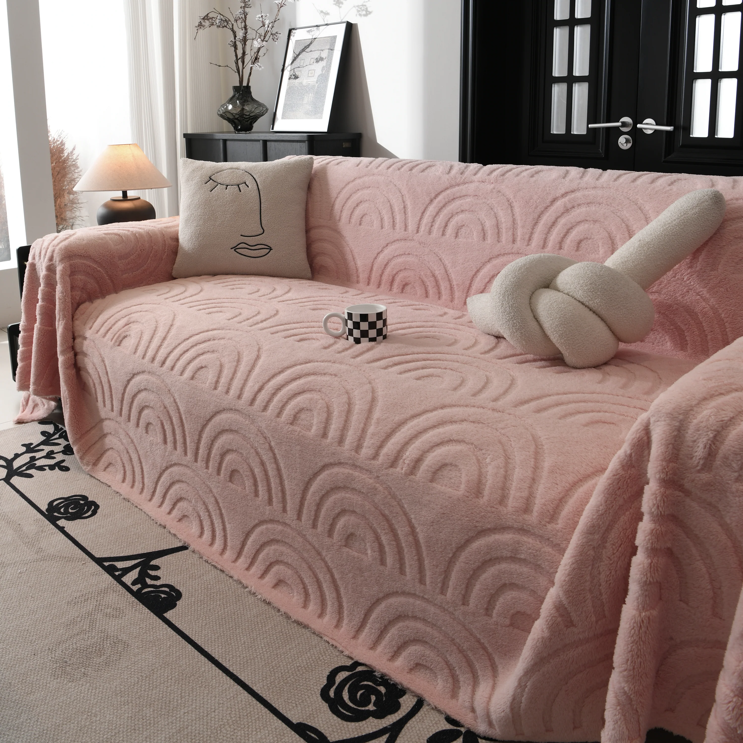 Plush Warm Decor Couch Cover Soft Jacquard Fleece Throw Blankets for Bed Couch Sofa Chair - Image 29