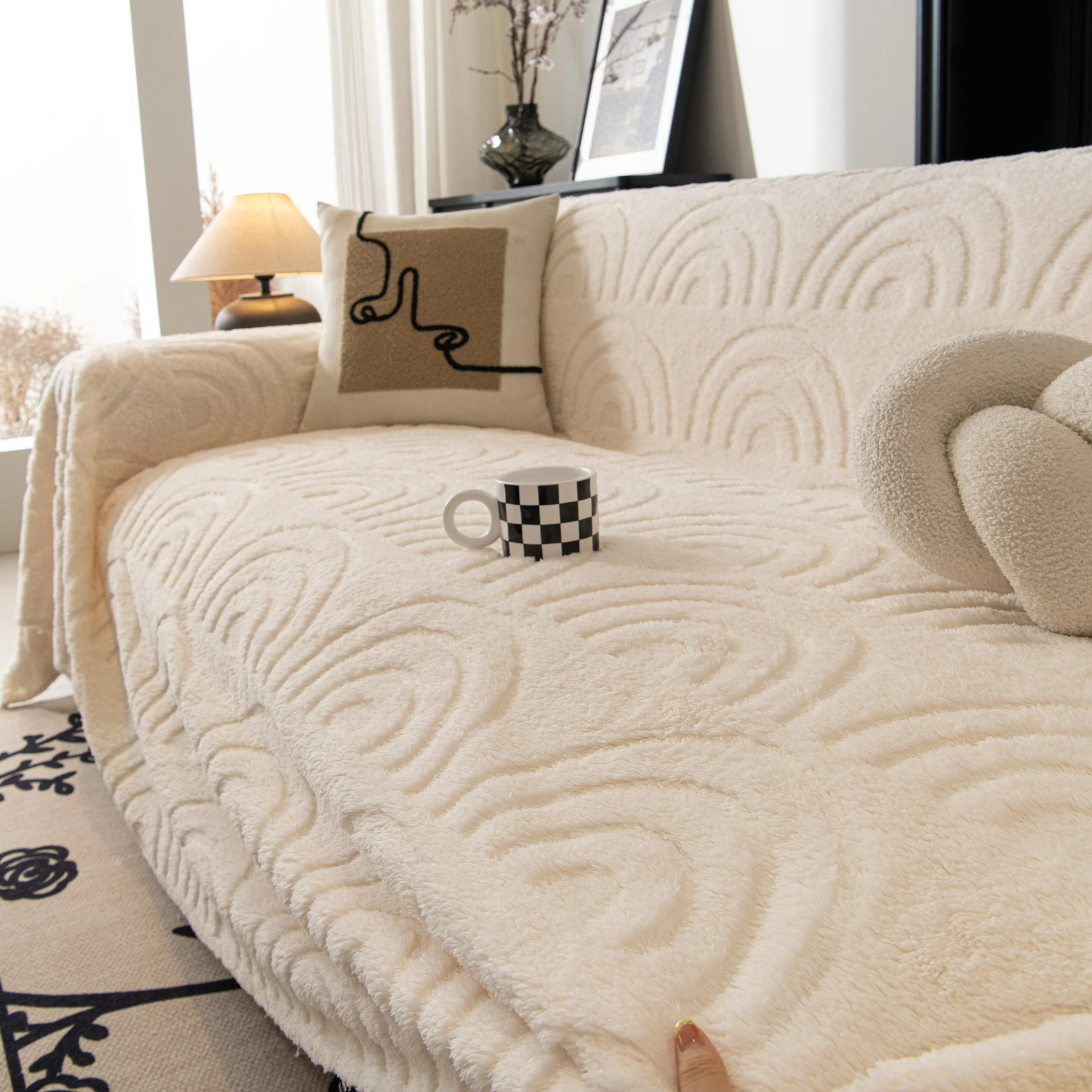 Plush Warm Decor Couch Cover Soft Jacquard Fleece Throw Blankets for Bed Couch Sofa Chair - Image 38