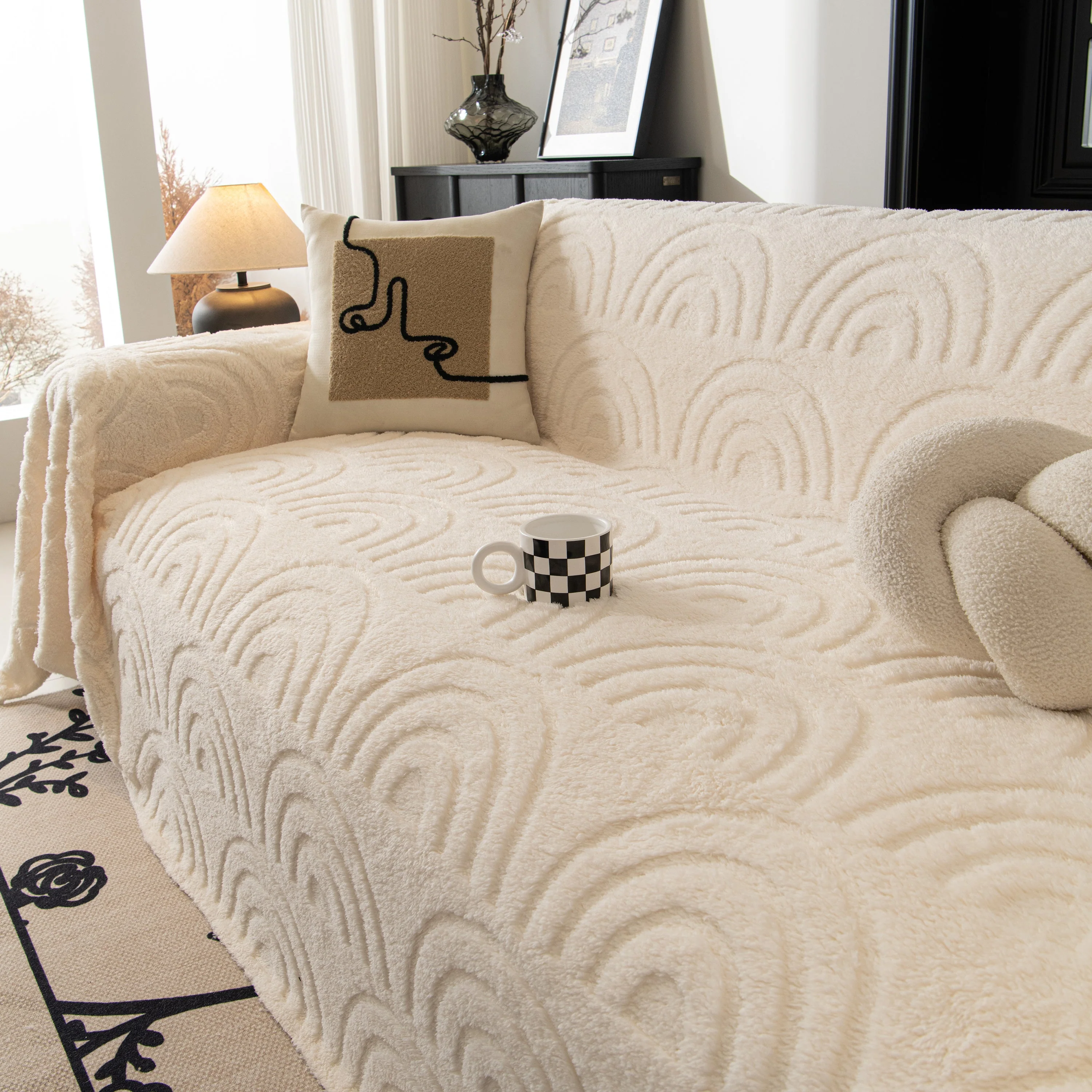 Plush Warm Decor Couch Cover Soft Jacquard Fleece Throw Blankets for Bed Couch Sofa Chair - Image 39