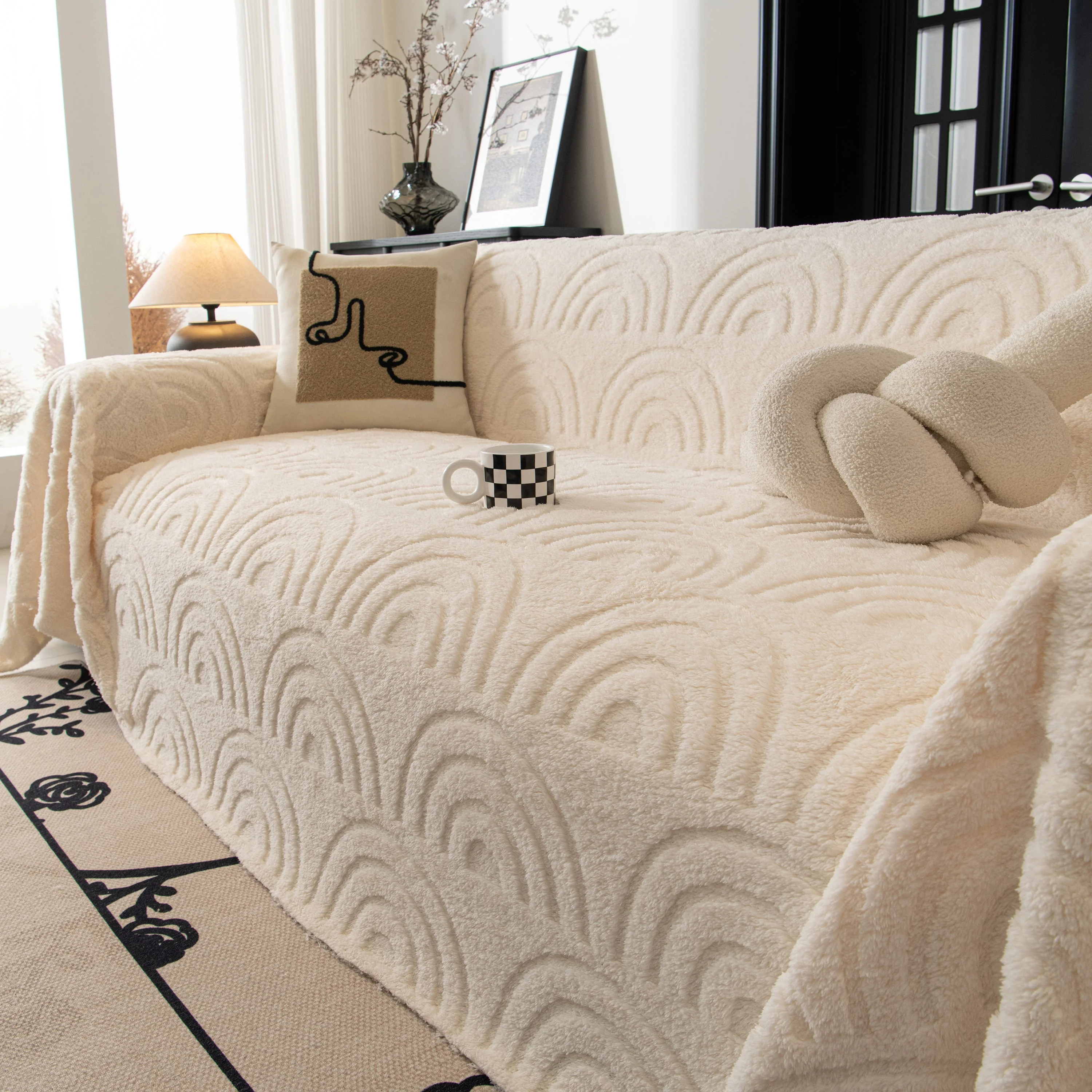 Plush Warm Decor Couch Cover Soft Jacquard Fleece Throw Blankets for Bed Couch Sofa Chair - Image 40