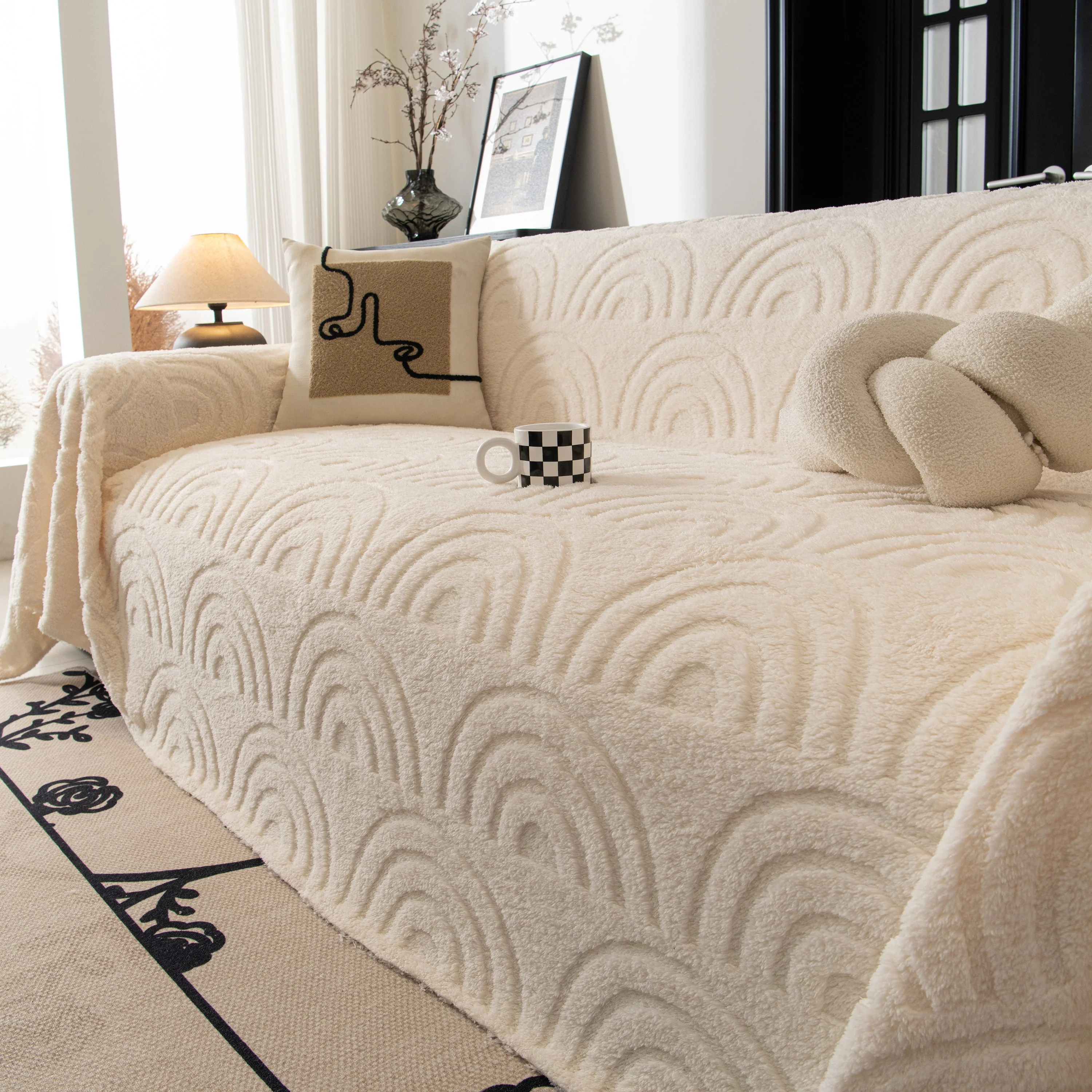 Plush Warm Decor Couch Cover Soft Jacquard Fleece Throw Blankets for Bed Couch Sofa Chair - Image 41