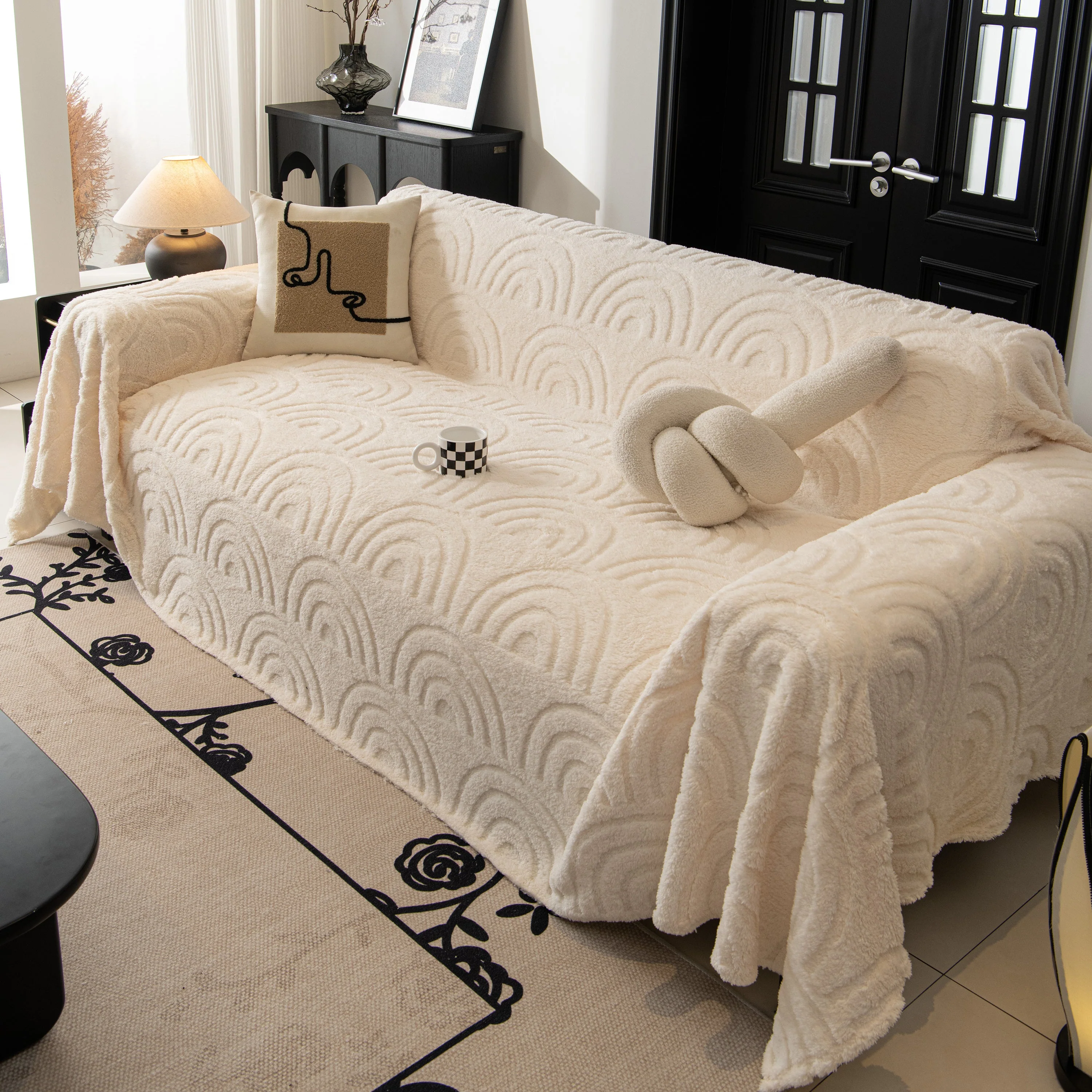 Plush Warm Decor Couch Cover Soft Jacquard Fleece Throw Blankets for Bed Couch Sofa Chair - Image 47