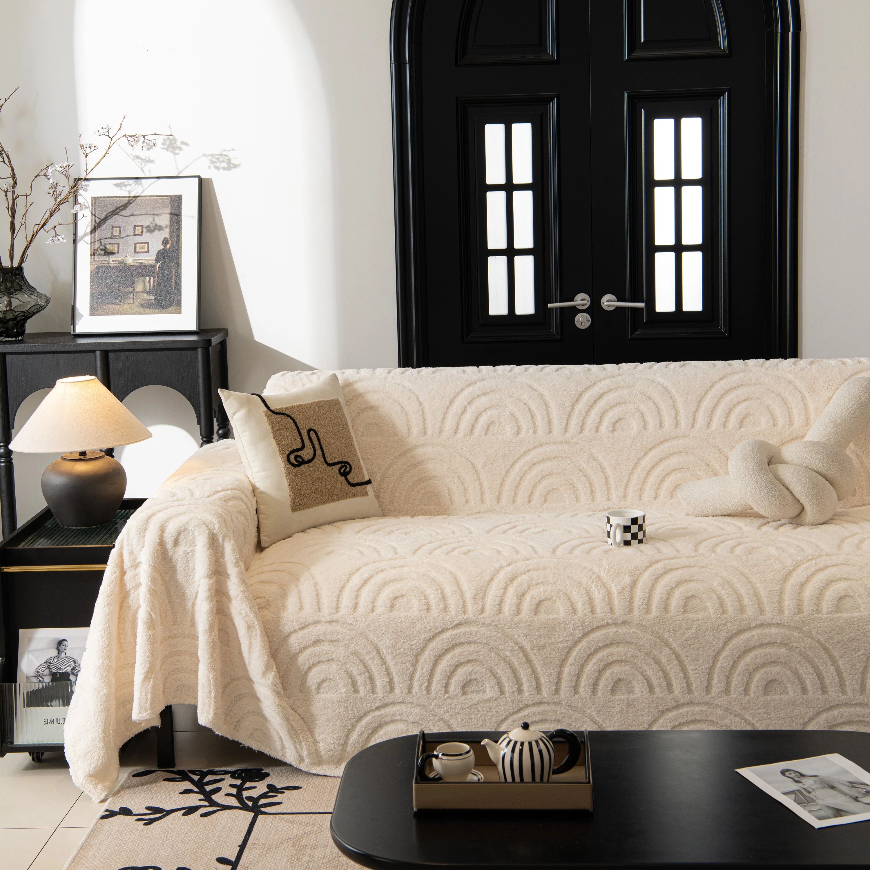 Plush Warm Decor Couch Cover Soft Jacquard Fleece Throw Blankets for Bed Couch Sofa Chair - Image 50
