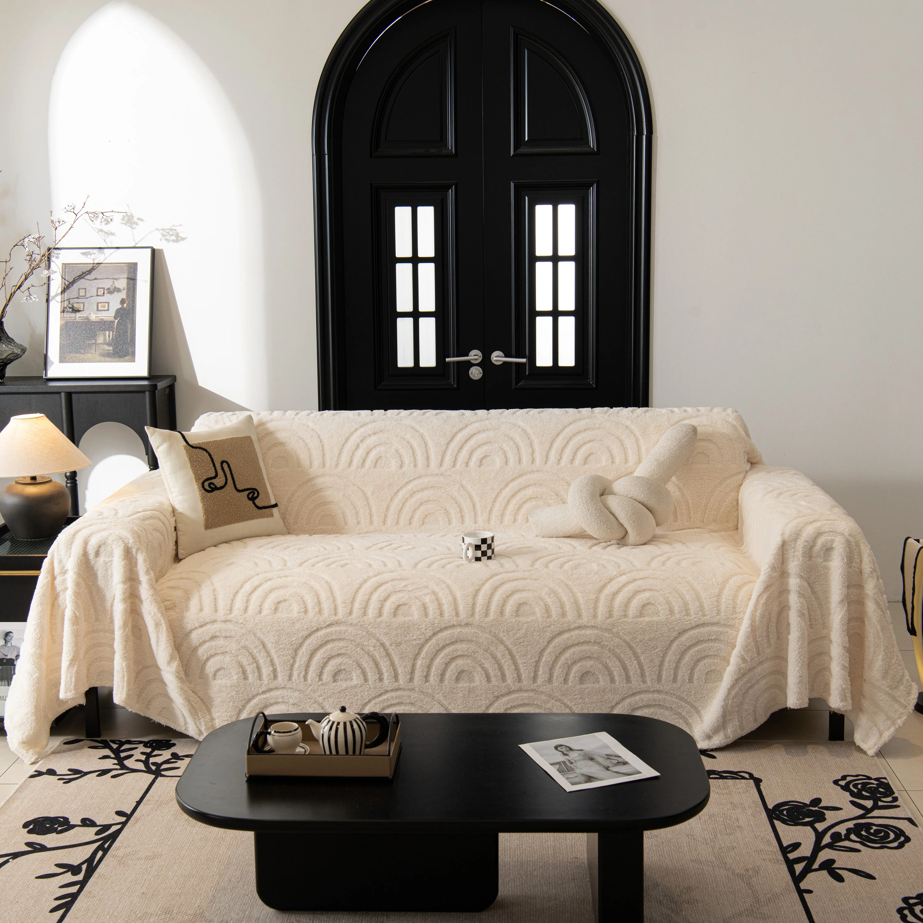 Plush Warm Decor Couch Cover Soft Jacquard Fleece Throw Blankets for Bed Couch Sofa Chair - Image 52