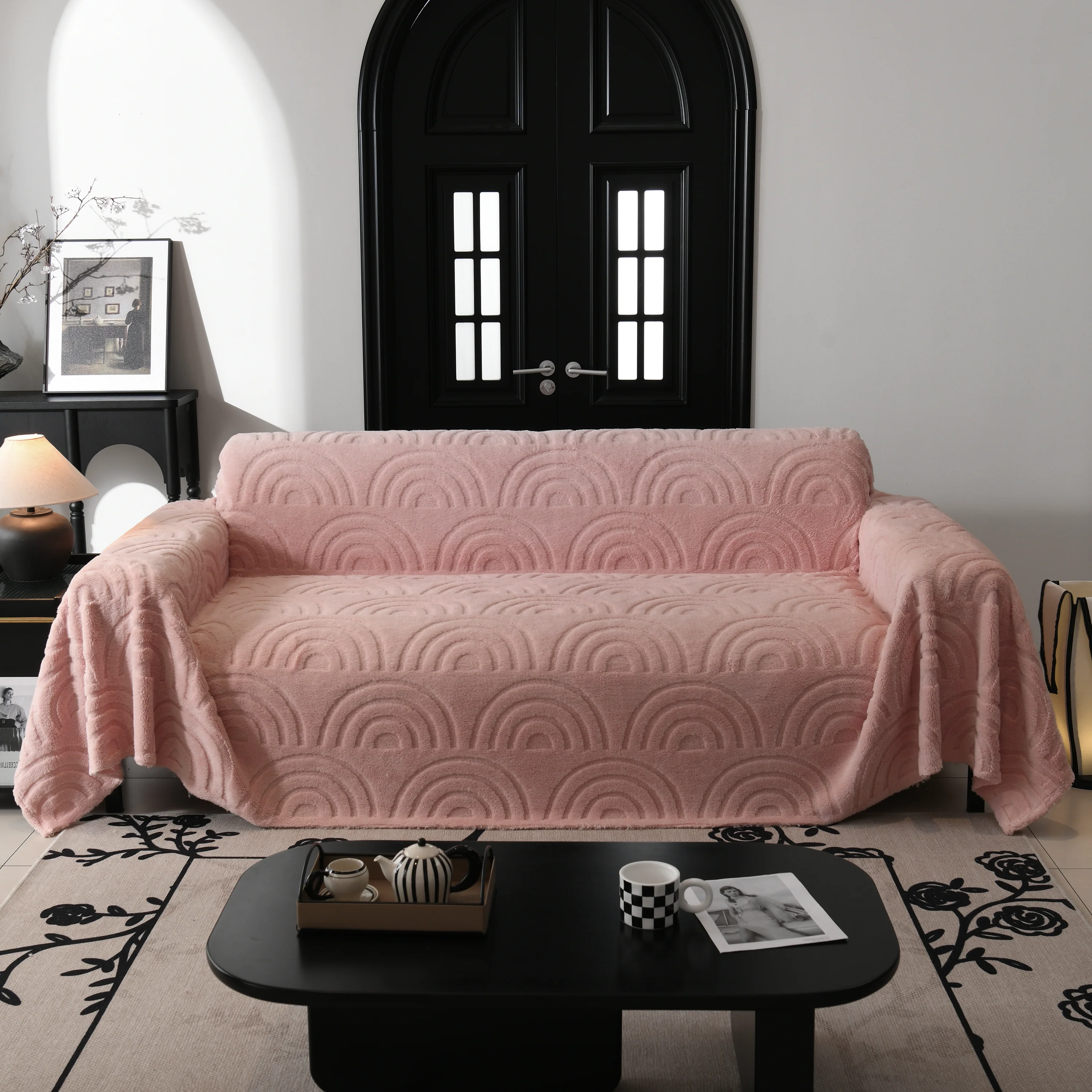 Plush Warm Decor Couch Cover Soft Jacquard Fleece Throw Blankets for Bed Couch Sofa Chair - Image 53
