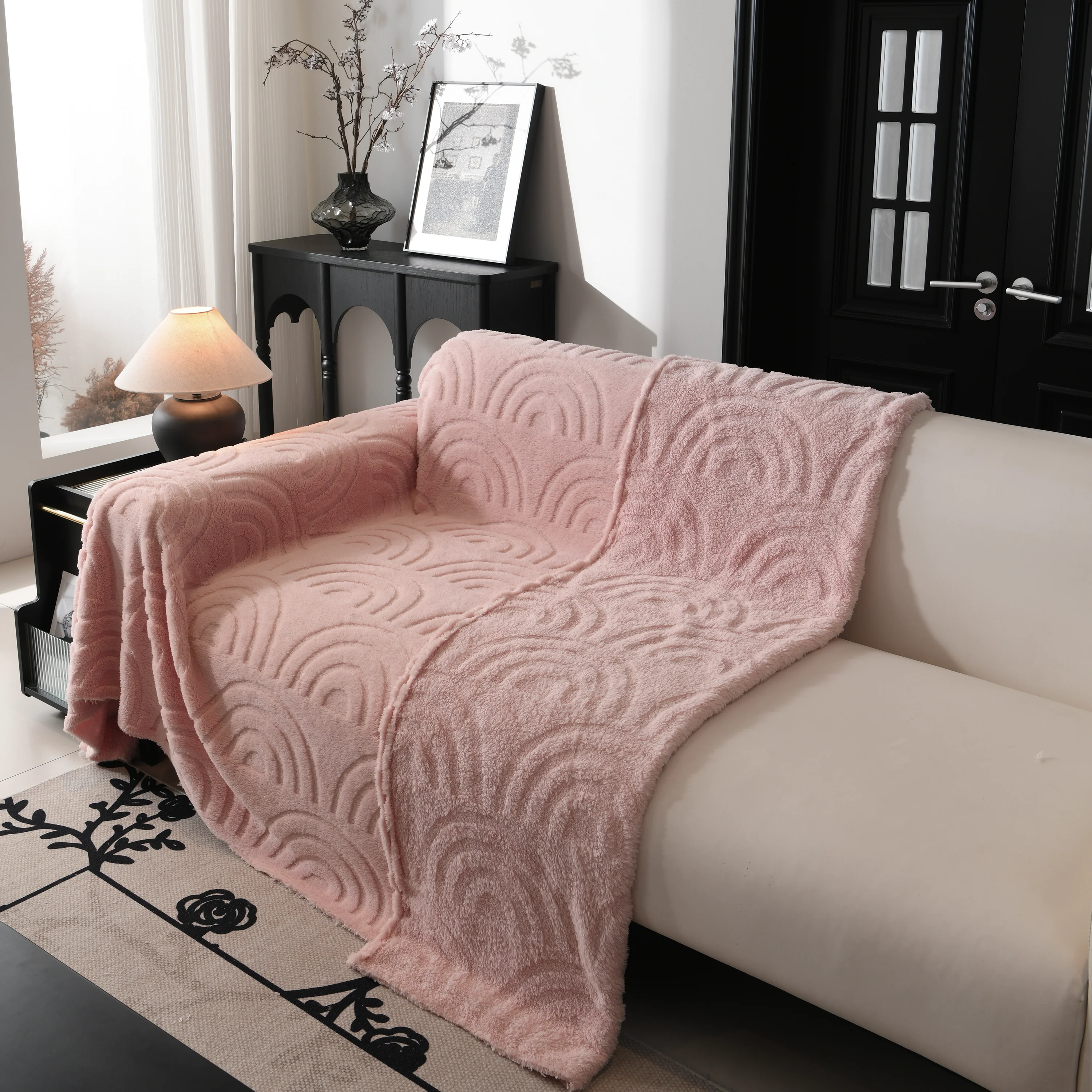 Plush Warm Decor Couch Cover Soft Jacquard Fleece Throw Blankets for Bed Couch Sofa Chair - Image 58