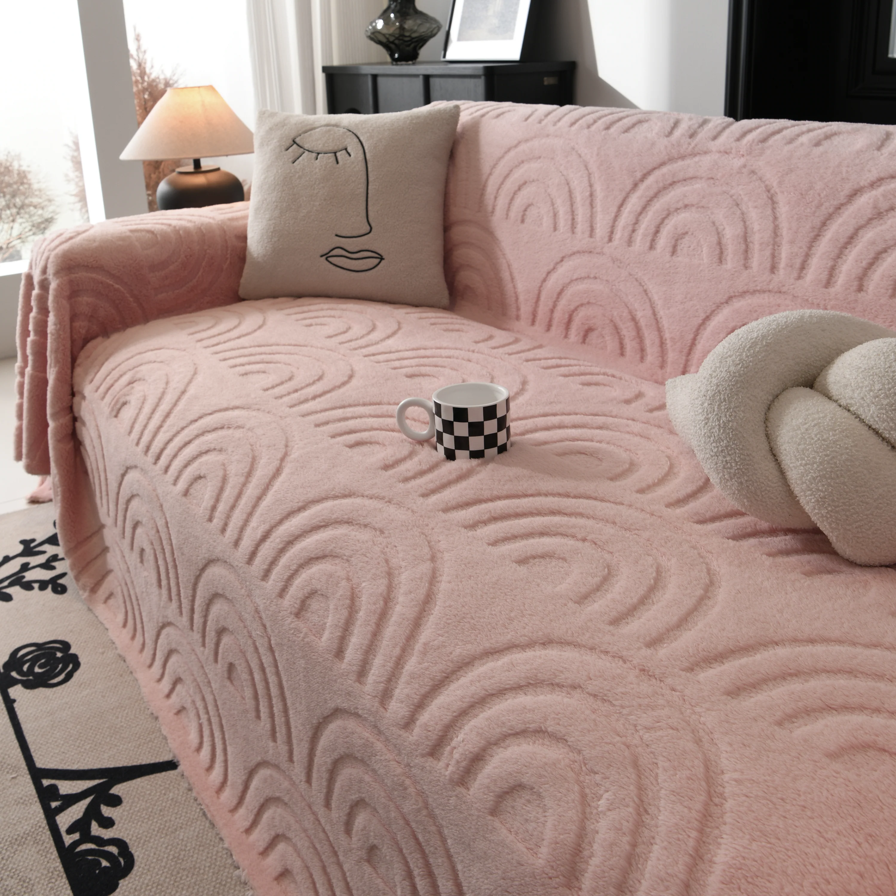 Plush Warm Decor Couch Cover Soft Jacquard Fleece Throw Blankets for Bed Couch Sofa Chair - Image 64