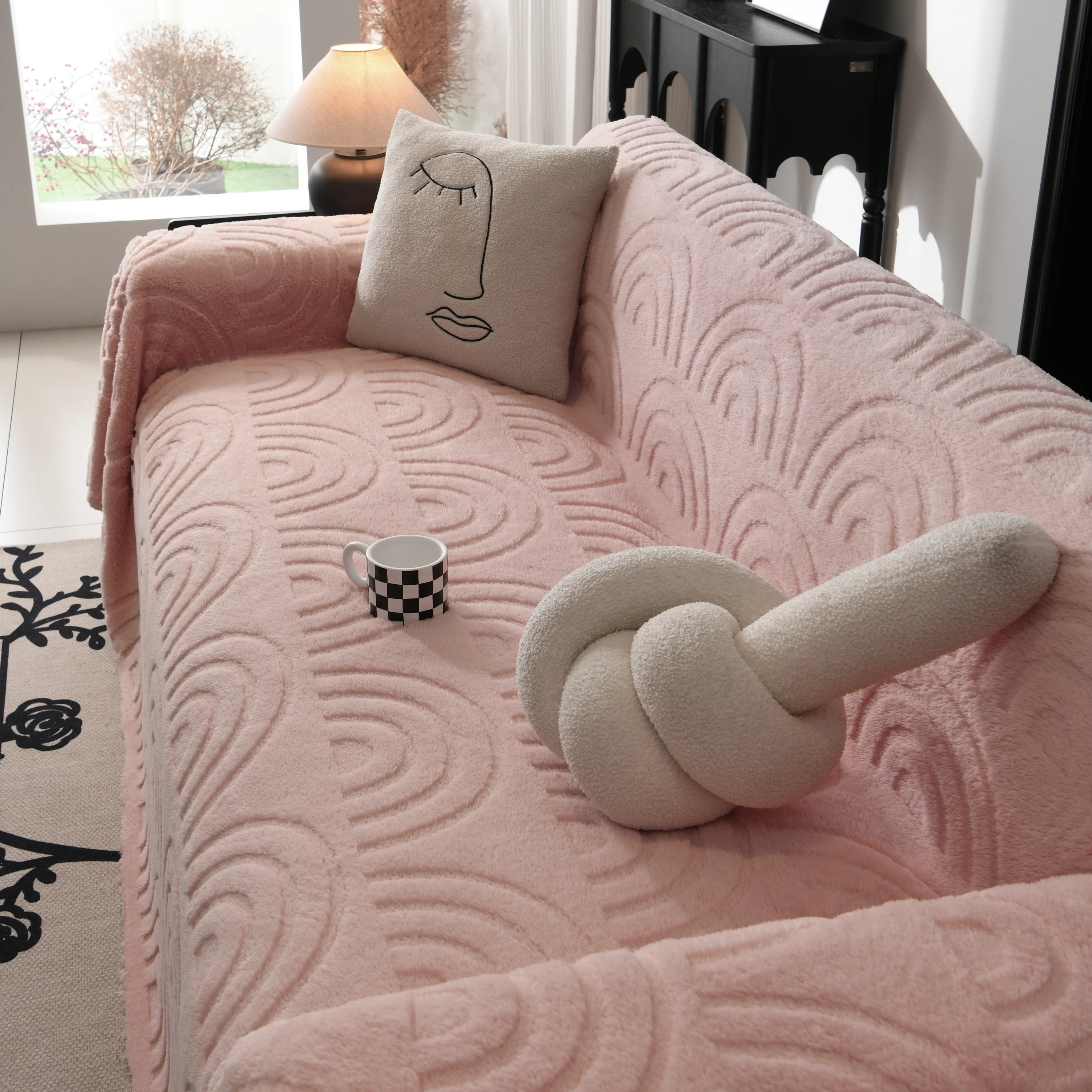 Plush Warm Decor Couch Cover Soft Jacquard Fleece Throw Blankets for Bed Couch Sofa Chair - Image 67