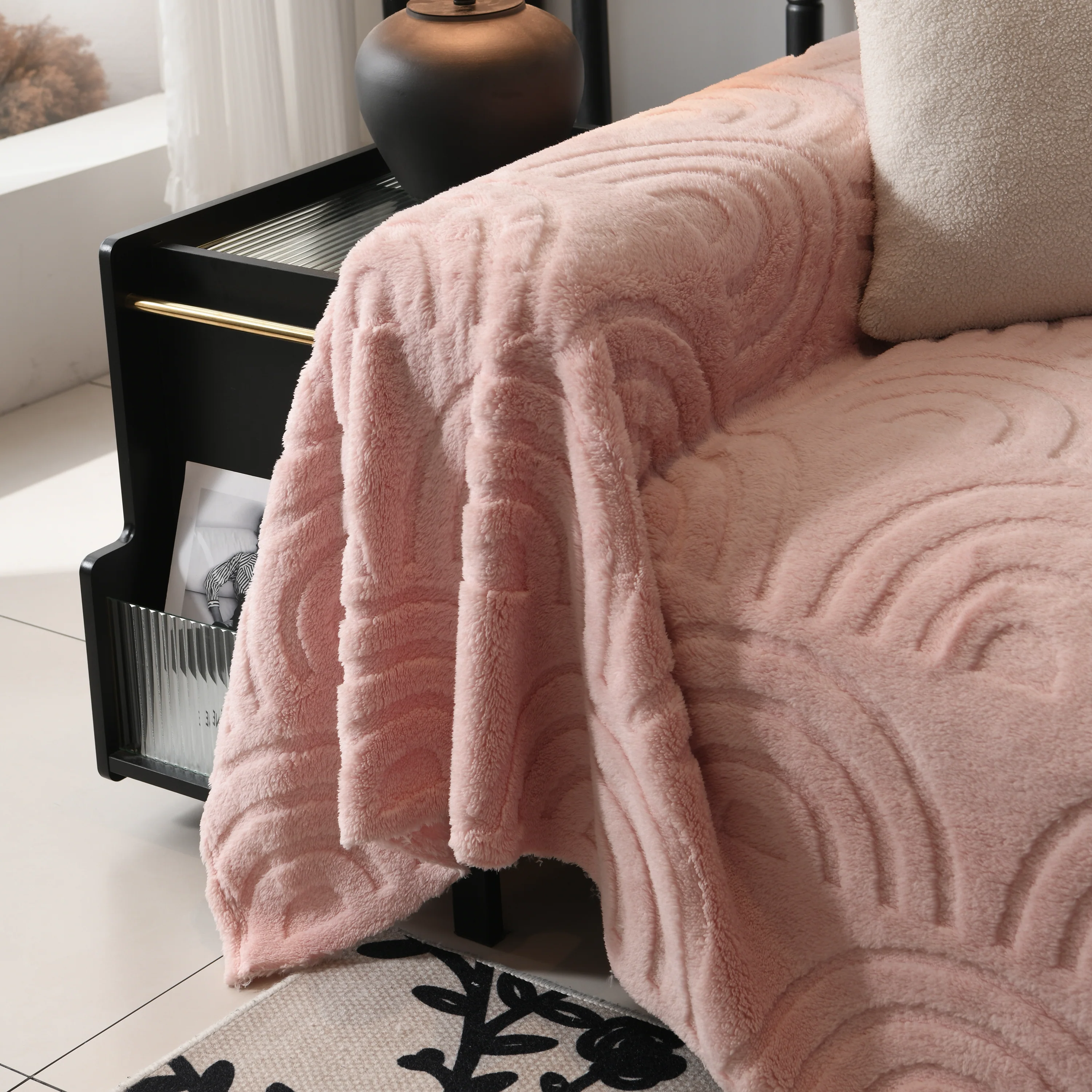 Plush Warm Decor Couch Cover Soft Jacquard Fleece Throw Blankets for Bed Couch Sofa Chair - Image 74