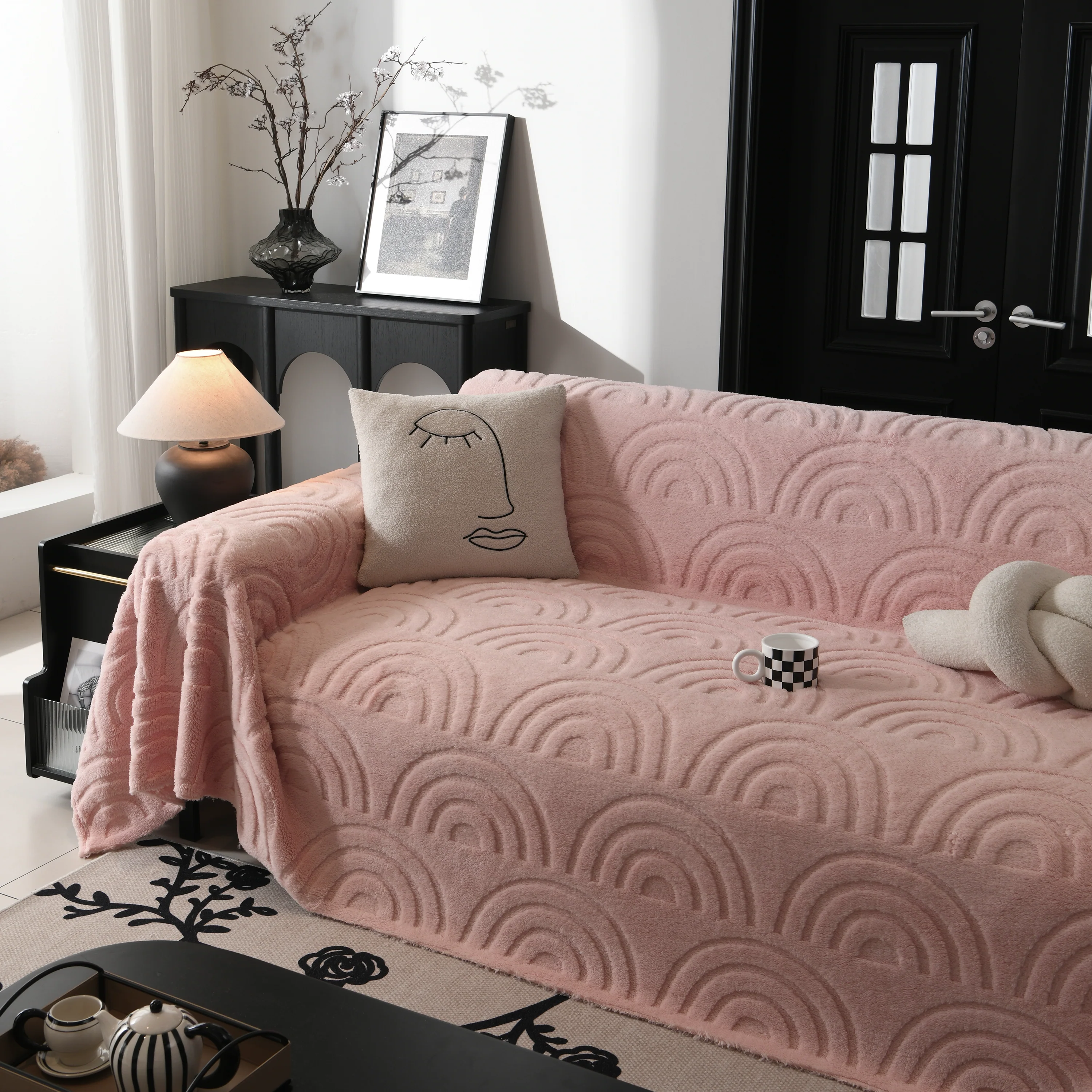 Plush Warm Decor Couch Cover Soft Jacquard Fleece Throw Blankets for Bed Couch Sofa Chair - Image 75
