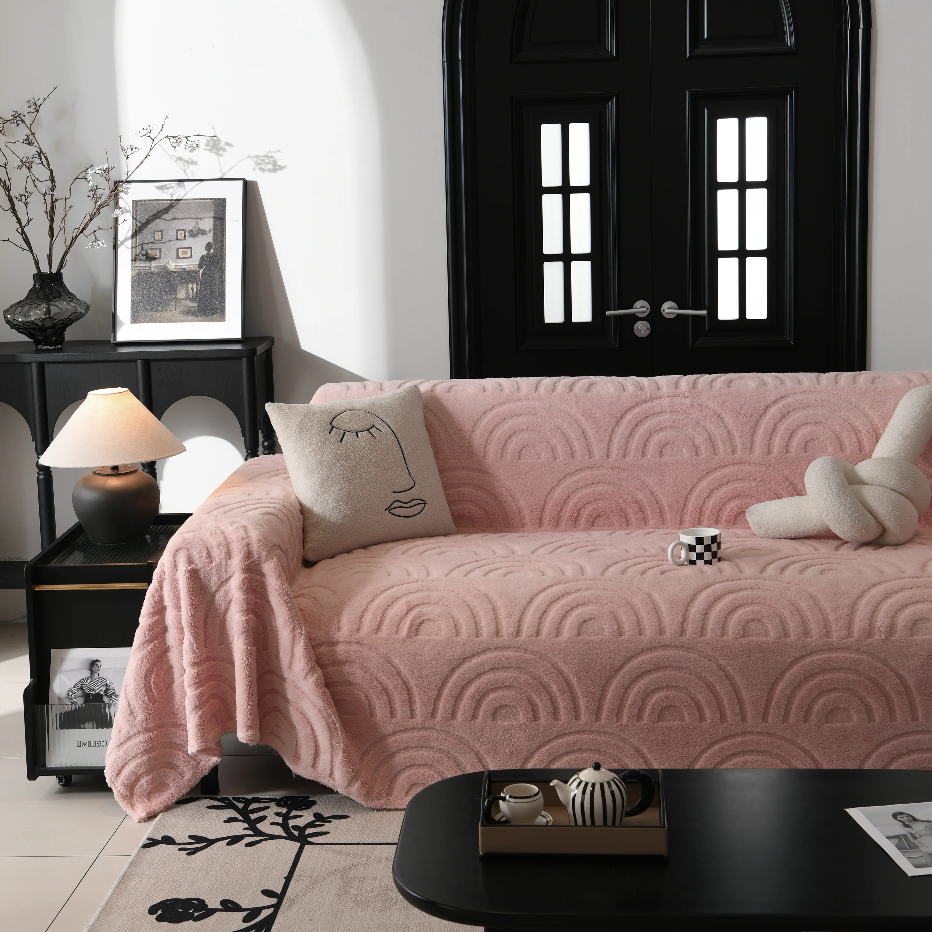 Plush Warm Decor Couch Cover Soft Jacquard Fleece Throw Blankets for Bed Couch Sofa Chair - Image 76