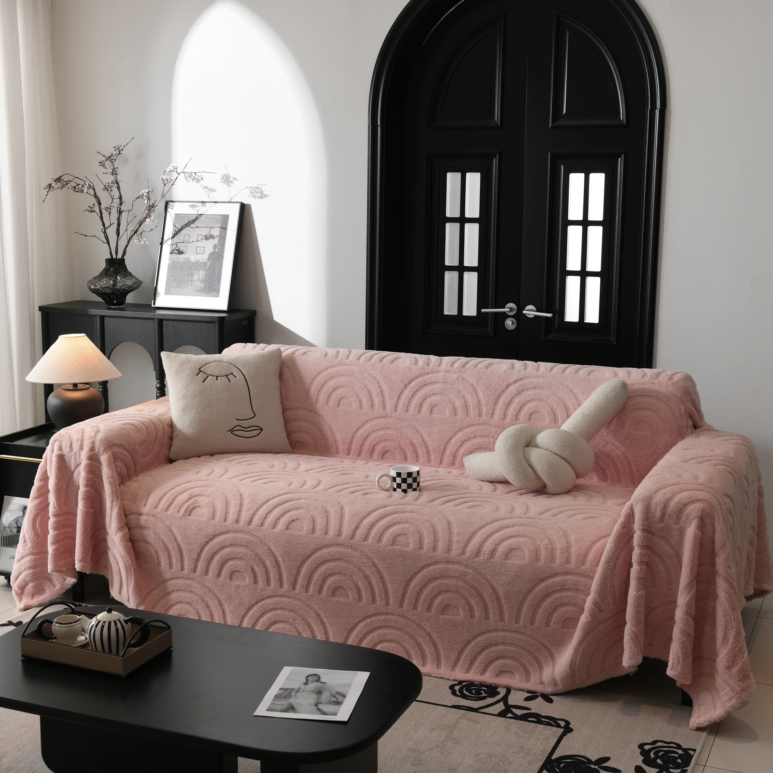 Plush Warm Decor Couch Cover Soft Jacquard Fleece Throw Blankets for Bed Couch Sofa Chair - Image 77