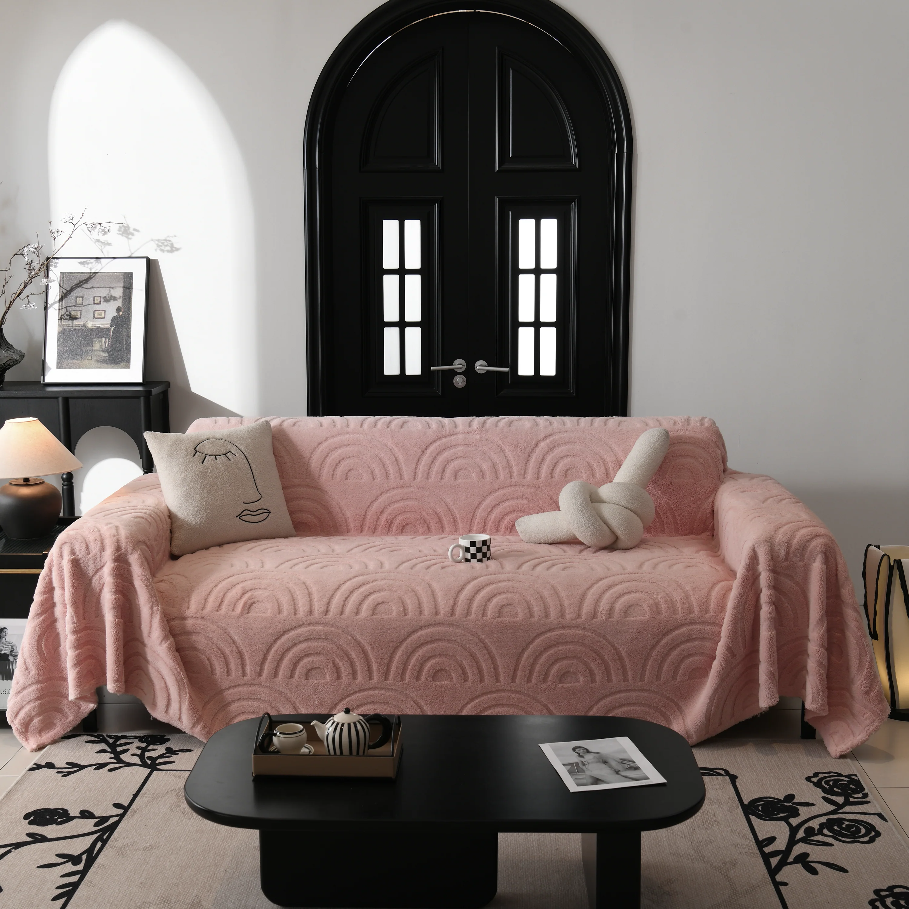 Plush Warm Decor Couch Cover Soft Jacquard Fleece Throw Blankets for Bed Couch Sofa Chair - Image 78