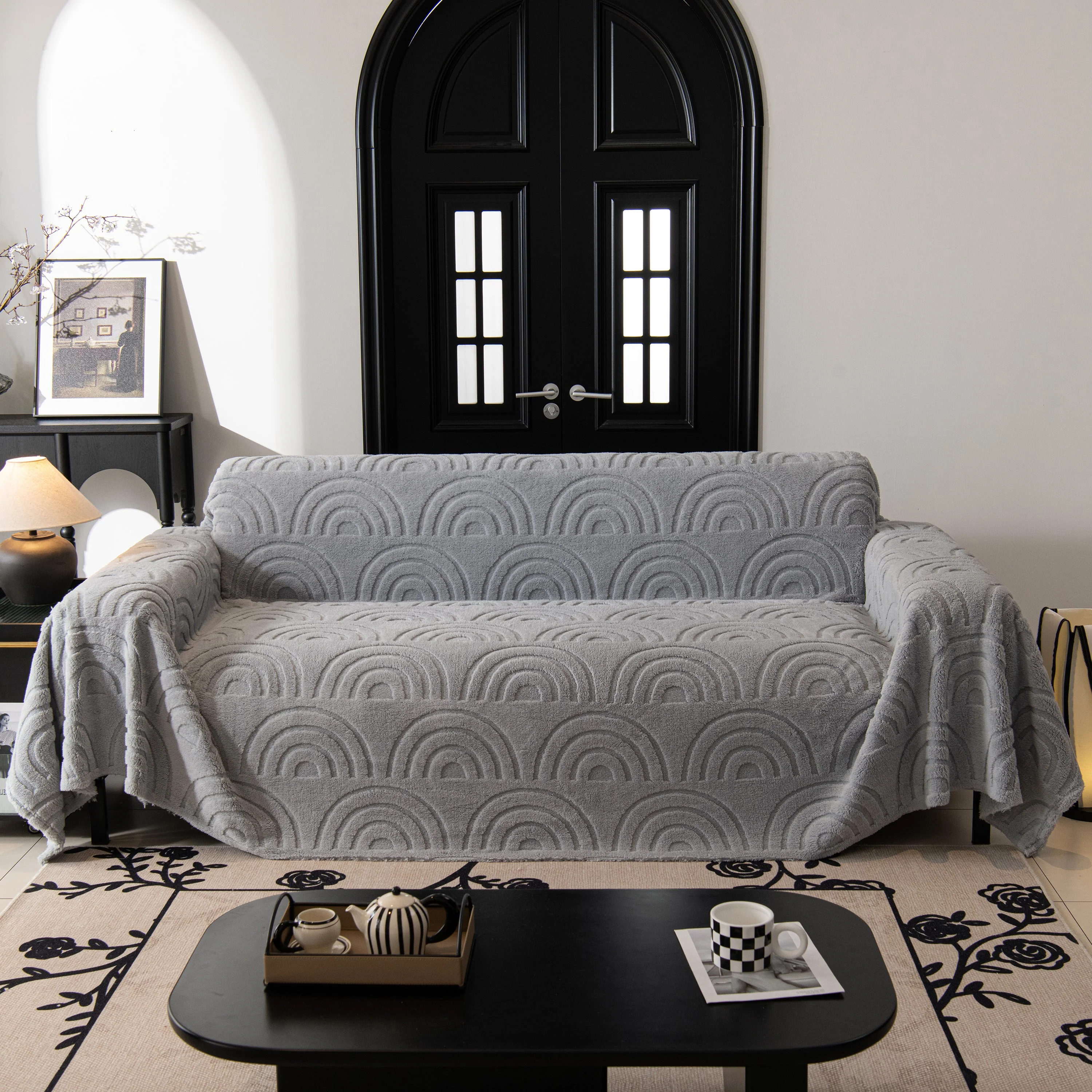 Plush Warm Decor Couch Cover Soft Jacquard Fleece Throw Blankets for Bed Couch Sofa Chair - Image 79