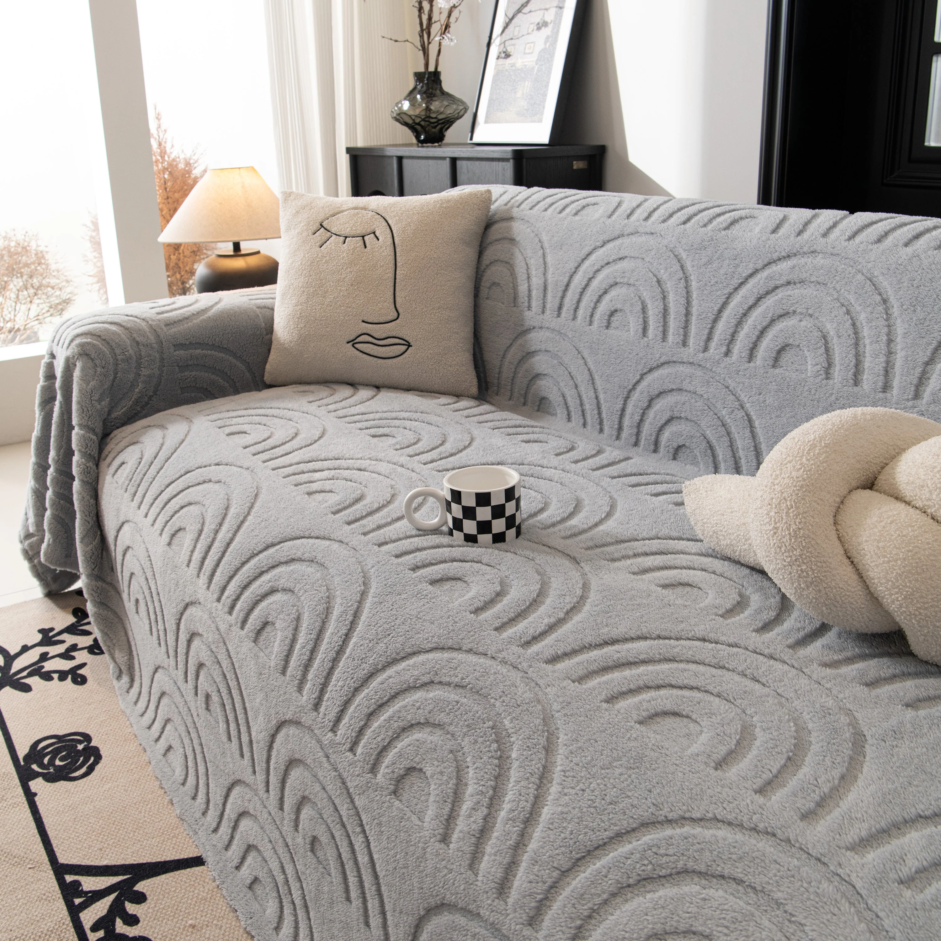 Plush Warm Decor Couch Cover Soft Jacquard Fleece Throw Blankets for Bed Couch Sofa Chair - Image 87