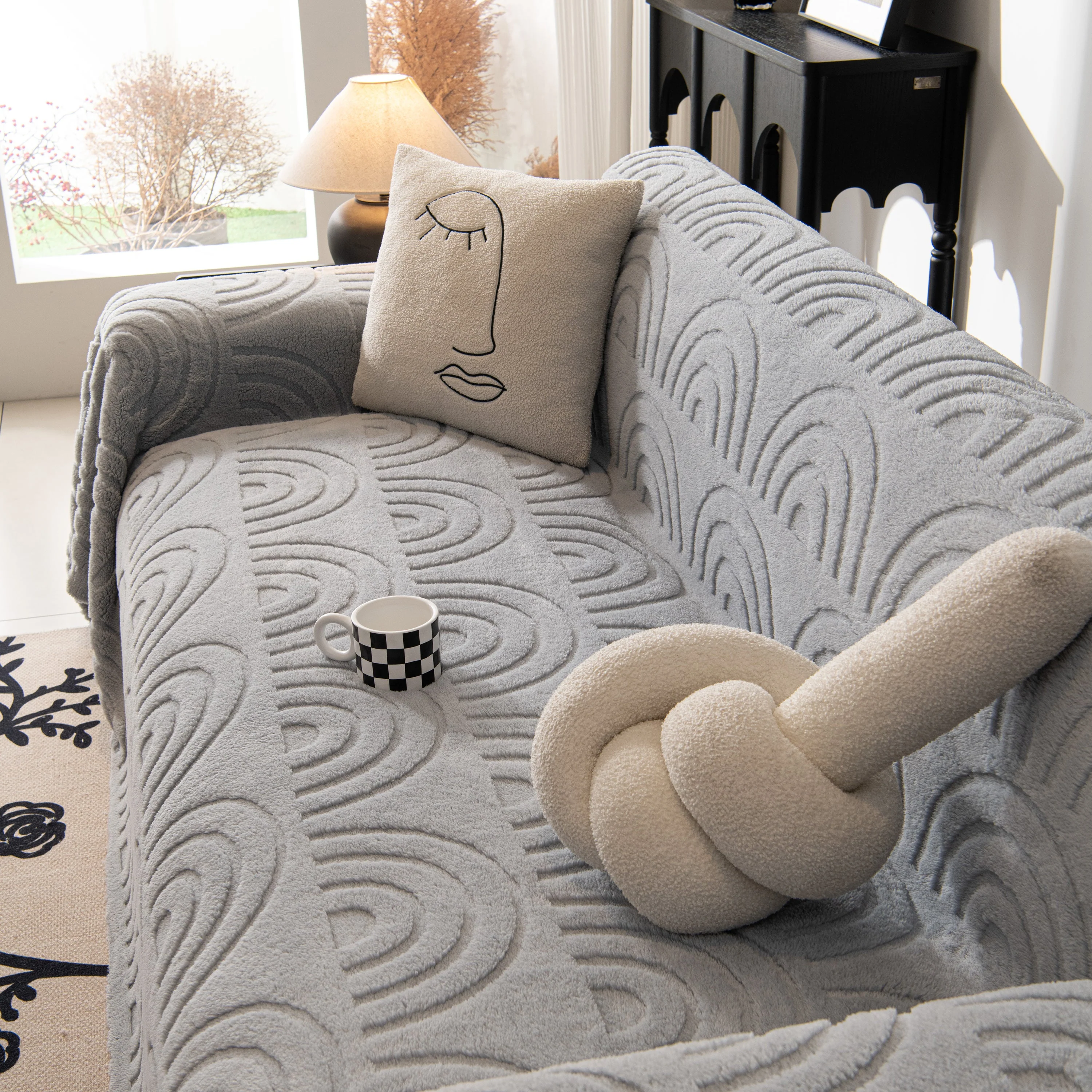 Plush Warm Decor Couch Cover Soft Jacquard Fleece Throw Blankets for Bed Couch Sofa Chair - Image 93