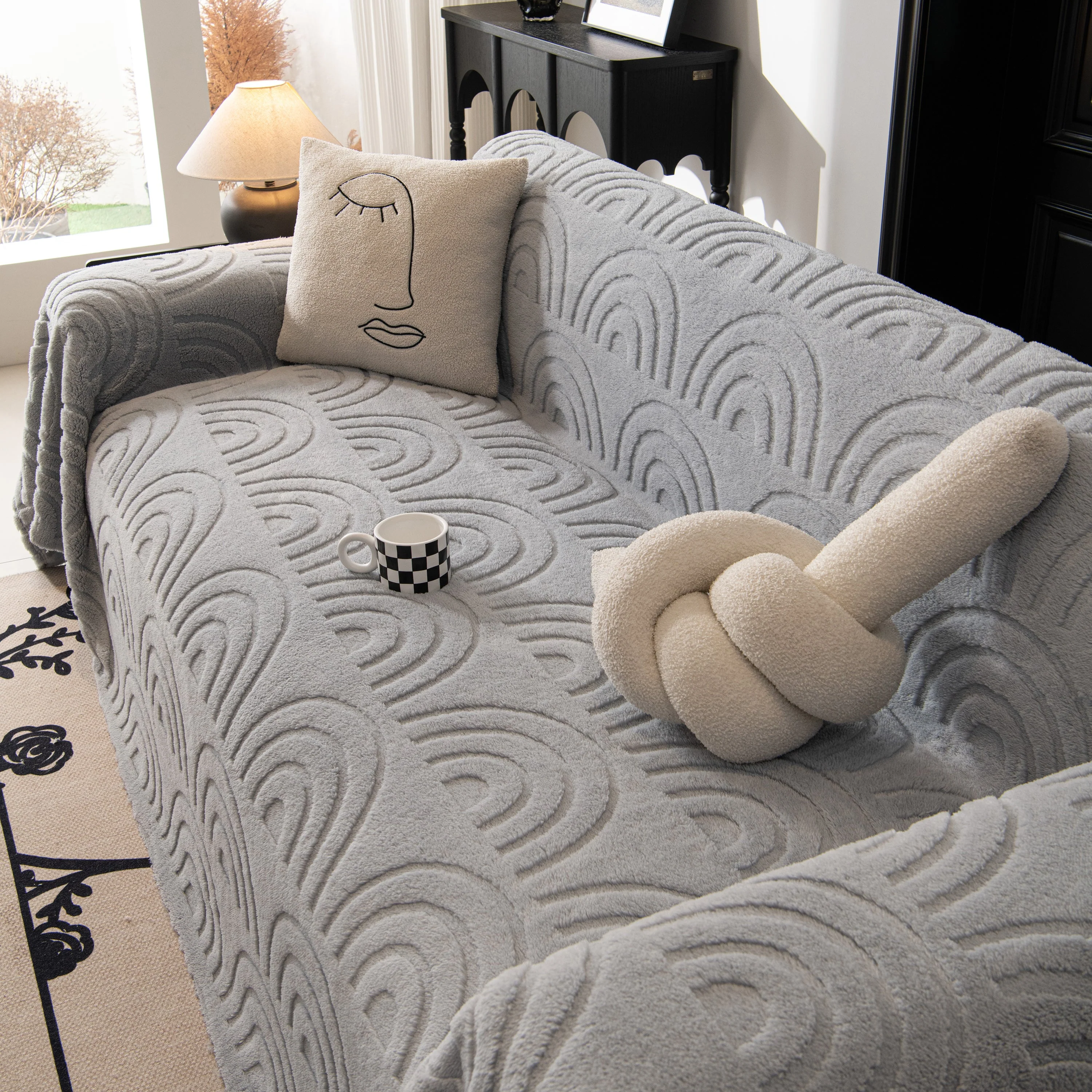 Plush Warm Decor Couch Cover Soft Jacquard Fleece Throw Blankets for Bed Couch Sofa Chair - Image 94
