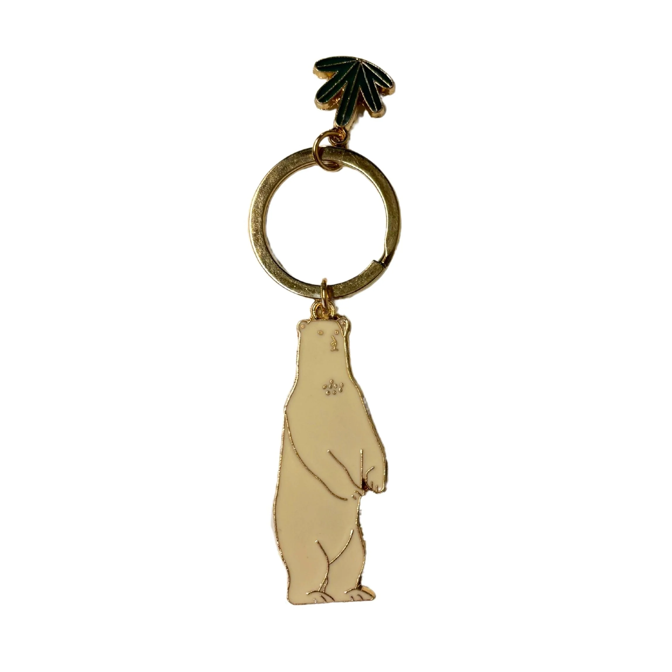 Polar Bear Enamel Keychain | Cute Arctic Key Holder - Image 2