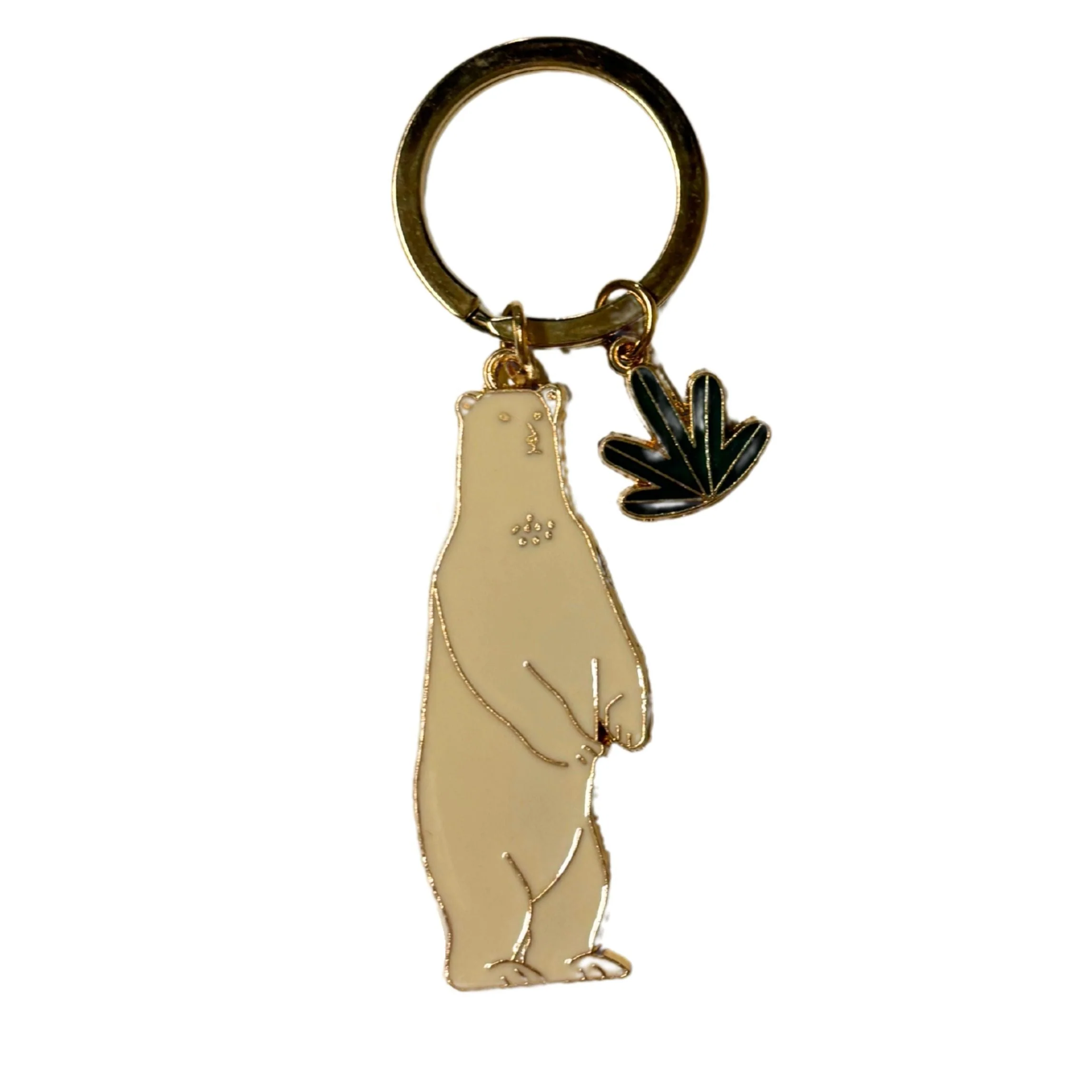 Polar Bear Enamel Keychain | Cute Arctic Key Holder - Image 3