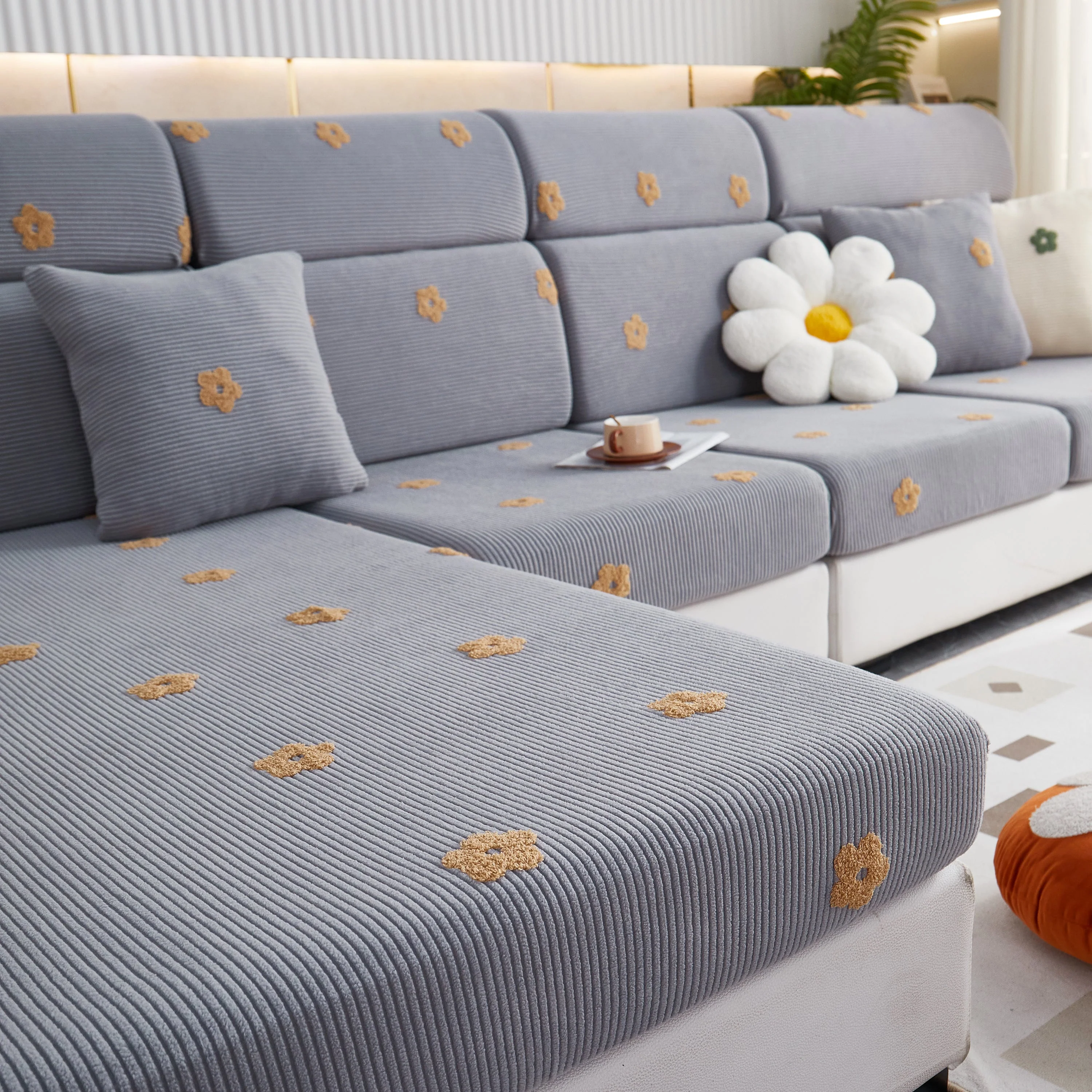 Polar Fleece Sofa Cushion Covers for Sofa 1/2/3/4 Seater, Best Seat Covers for Dogs, Pet Couch Protector - Image 107