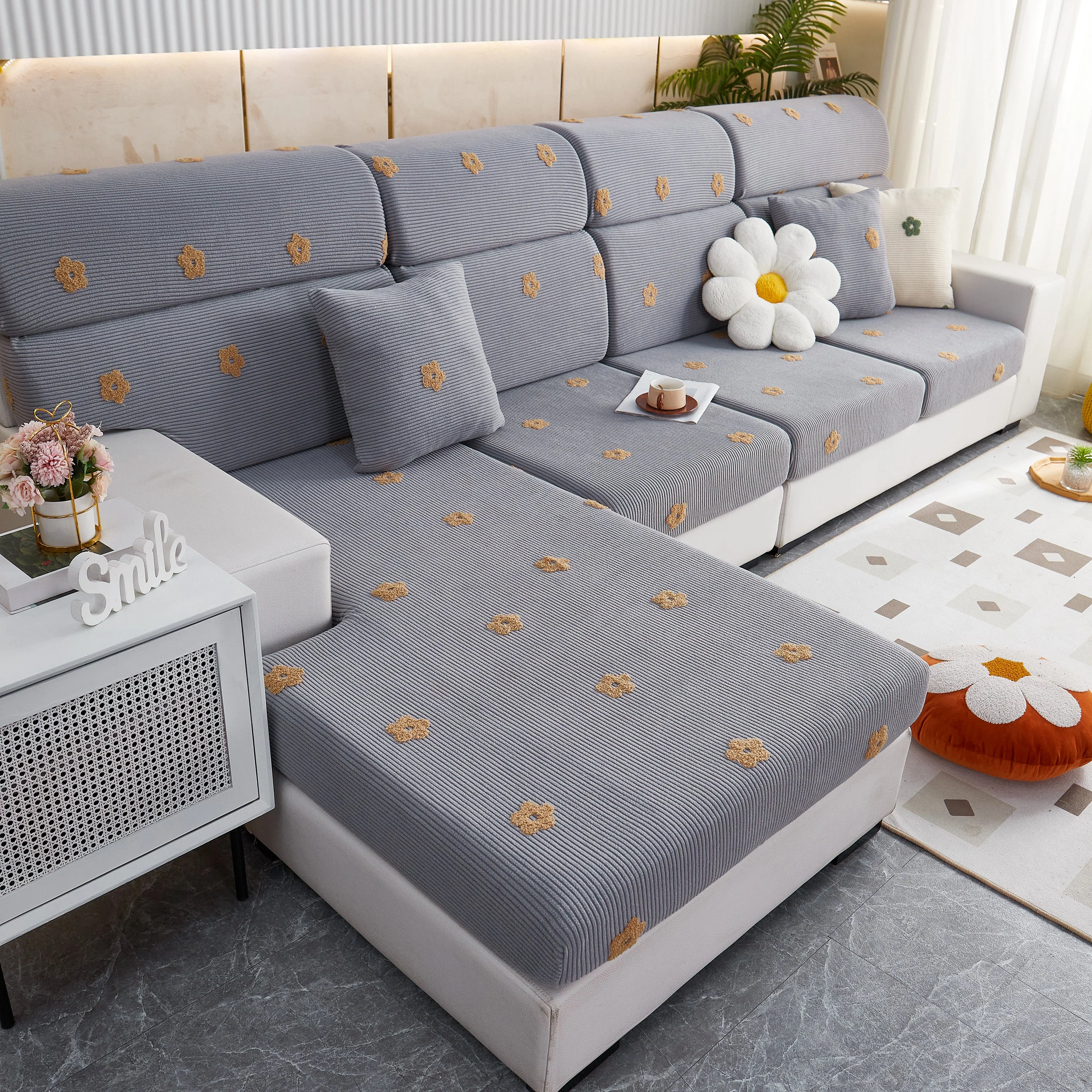 Polar Fleece Sofa Cushion Covers for Sofa 1/2/3/4 Seater, Best Seat Covers for Dogs, Pet Couch Protector - Image 109