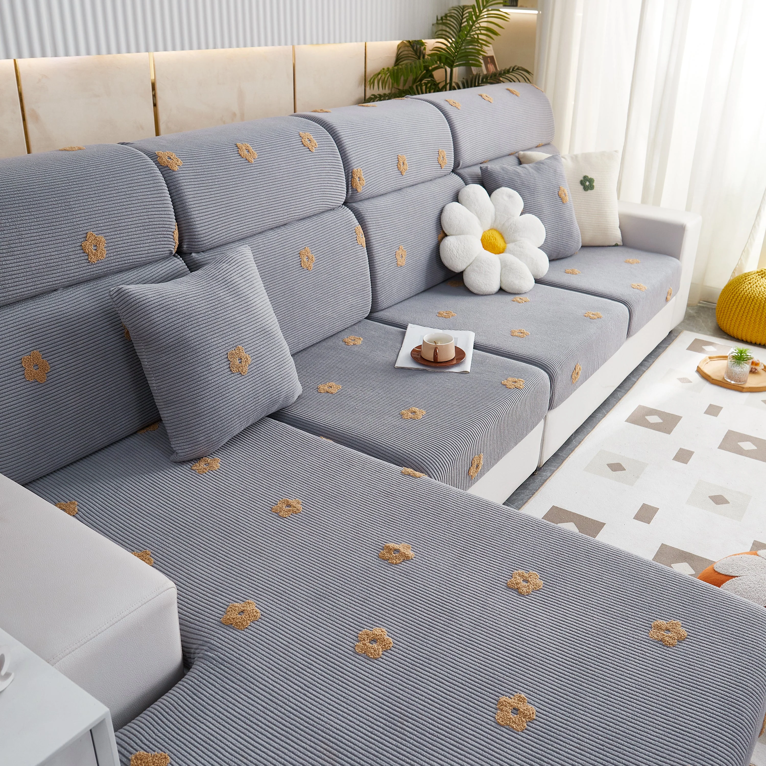 Polar Fleece Sofa Cushion Covers for Sofa 1/2/3/4 Seater, Best Seat Covers for Dogs, Pet Couch Protector - Image 111