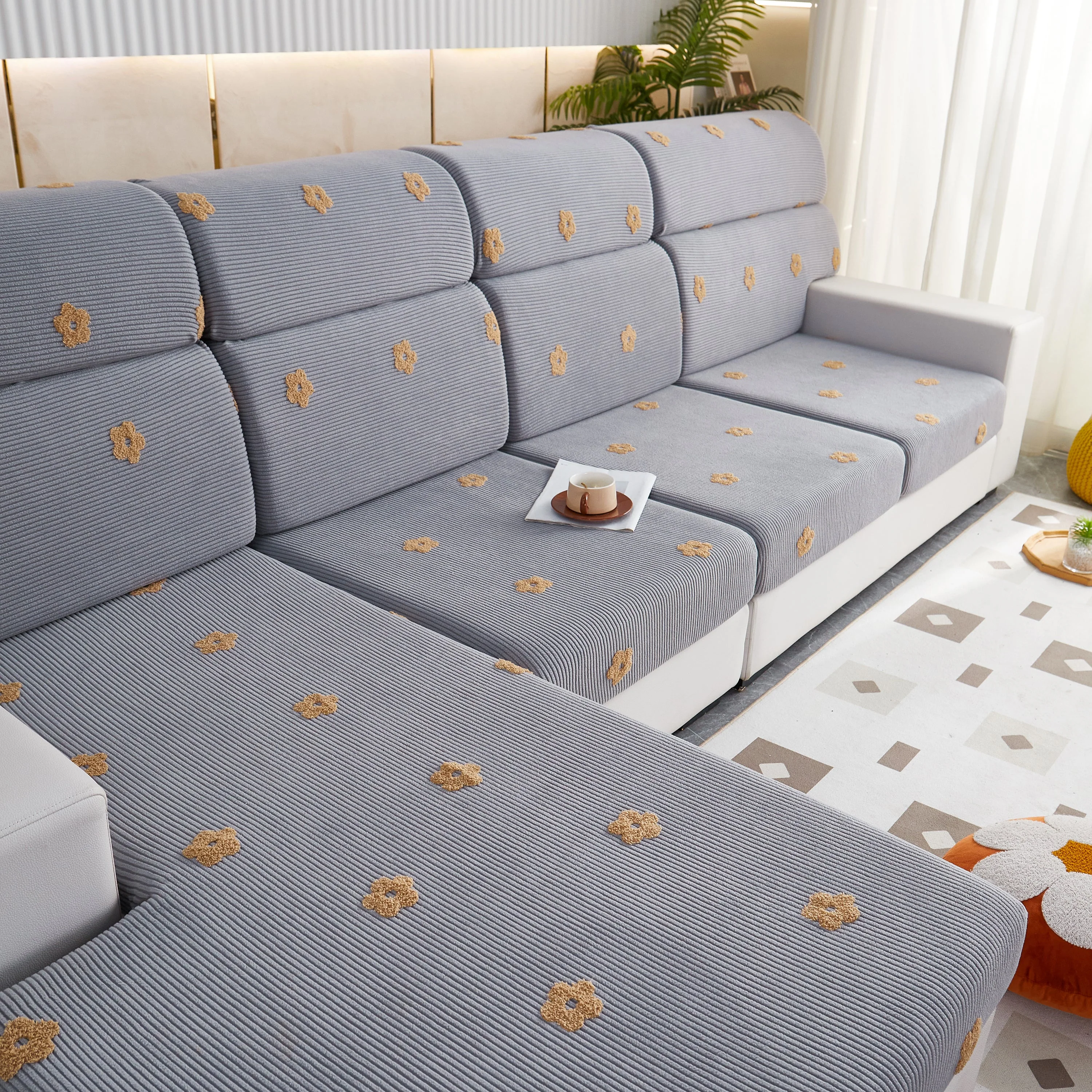 Polar Fleece Sofa Cushion Covers for Sofa 1/2/3/4 Seater, Best Seat Covers for Dogs, Pet Couch Protector - Image 120
