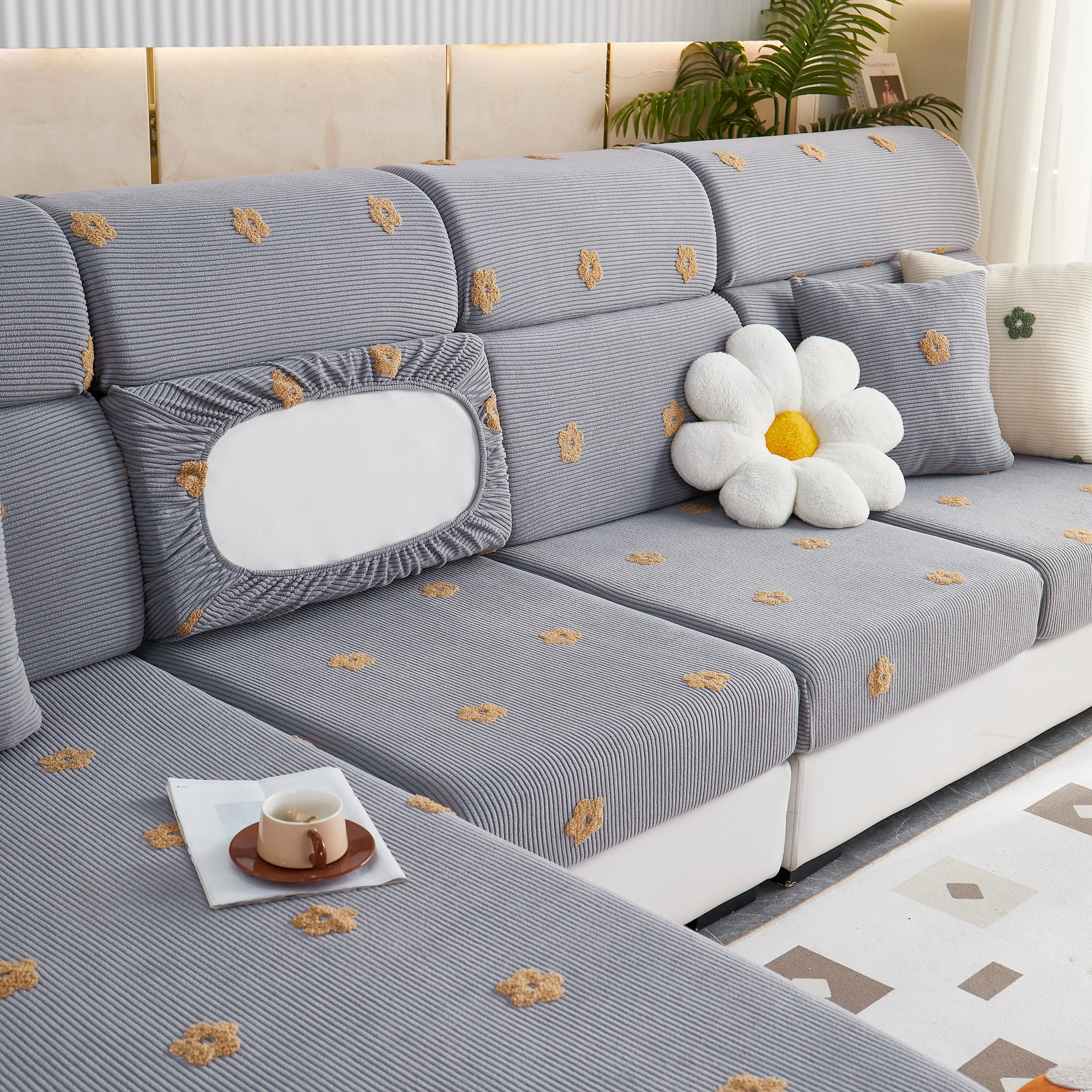Polar Fleece Sofa Cushion Covers for Sofa 1/2/3/4 Seater, Best Seat Covers for Dogs, Pet Couch Protector - Image 123