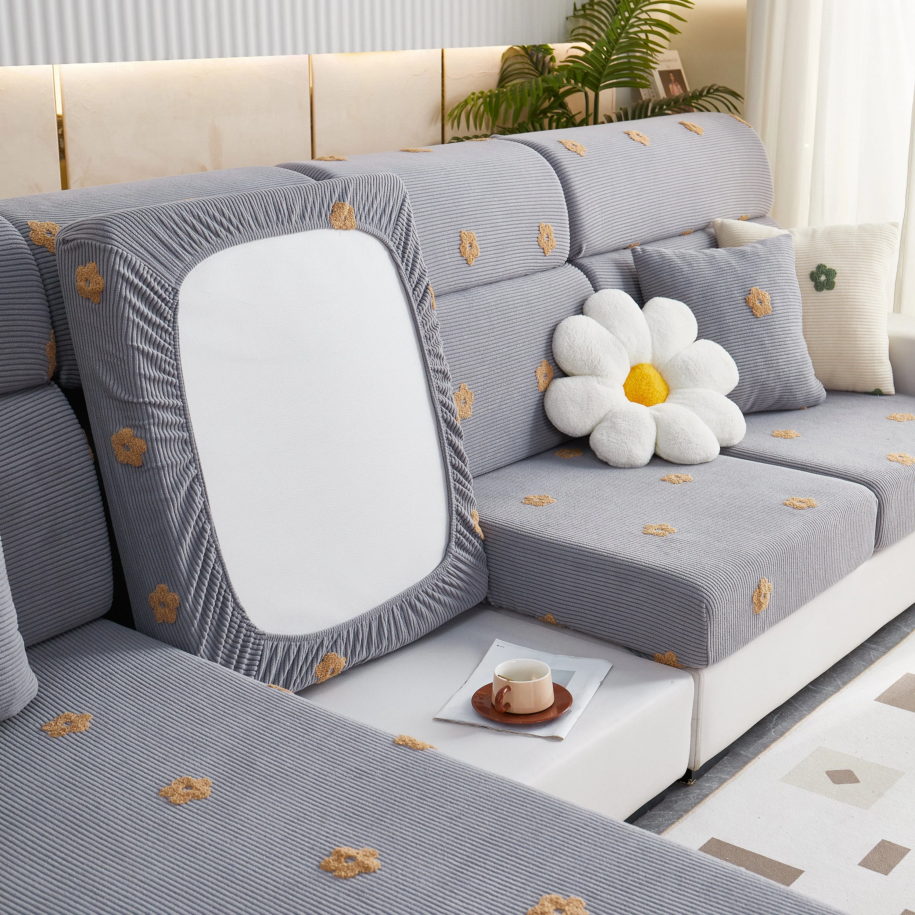 Polar Fleece Sofa Cushion Covers for Sofa 1/2/3/4 Seater, Best Seat Covers for Dogs, Pet Couch Protector - Image 124