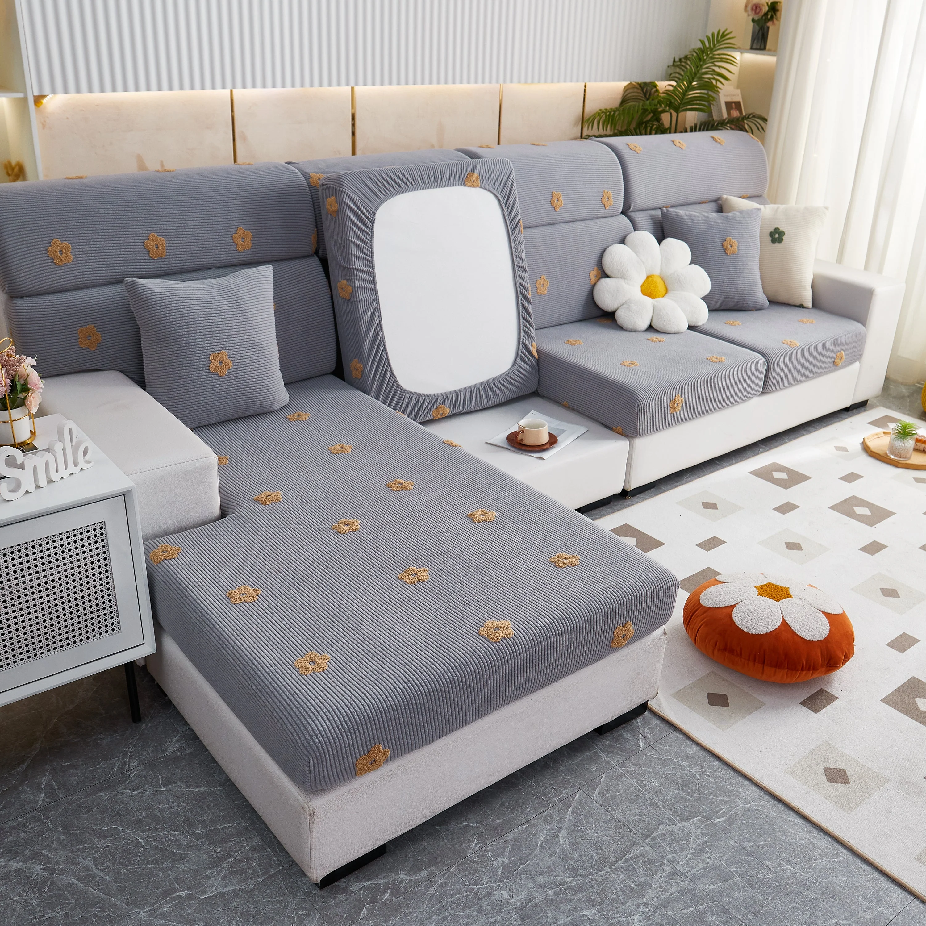 Polar Fleece Sofa Cushion Covers for Sofa 1/2/3/4 Seater, Best Seat Covers for Dogs, Pet Couch Protector - Image 125