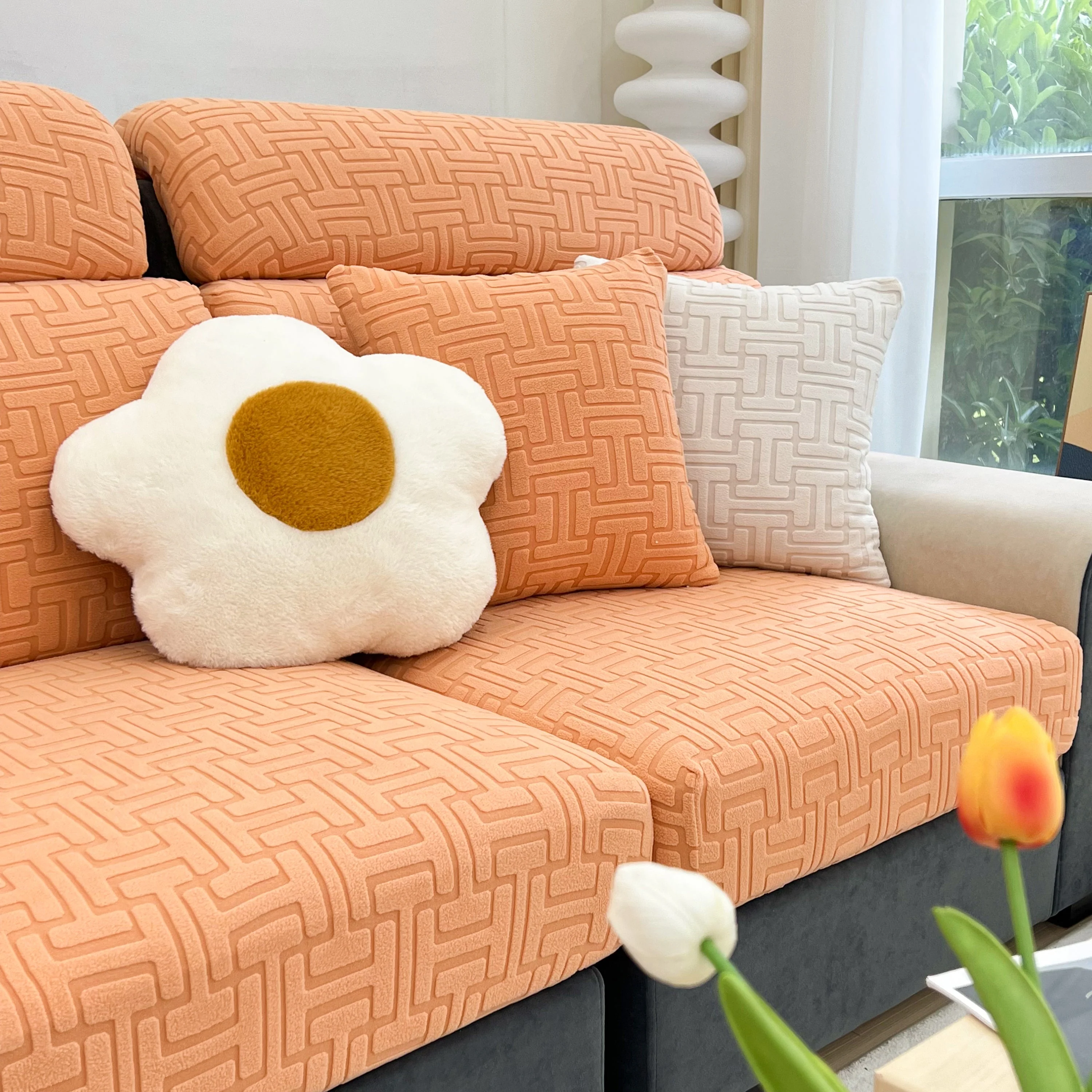 Polar Fleece Stretch Seat Cushion Covers, Couch Cushion Covers Slipcover, Sofa Cushion Protector Covers - Image 108