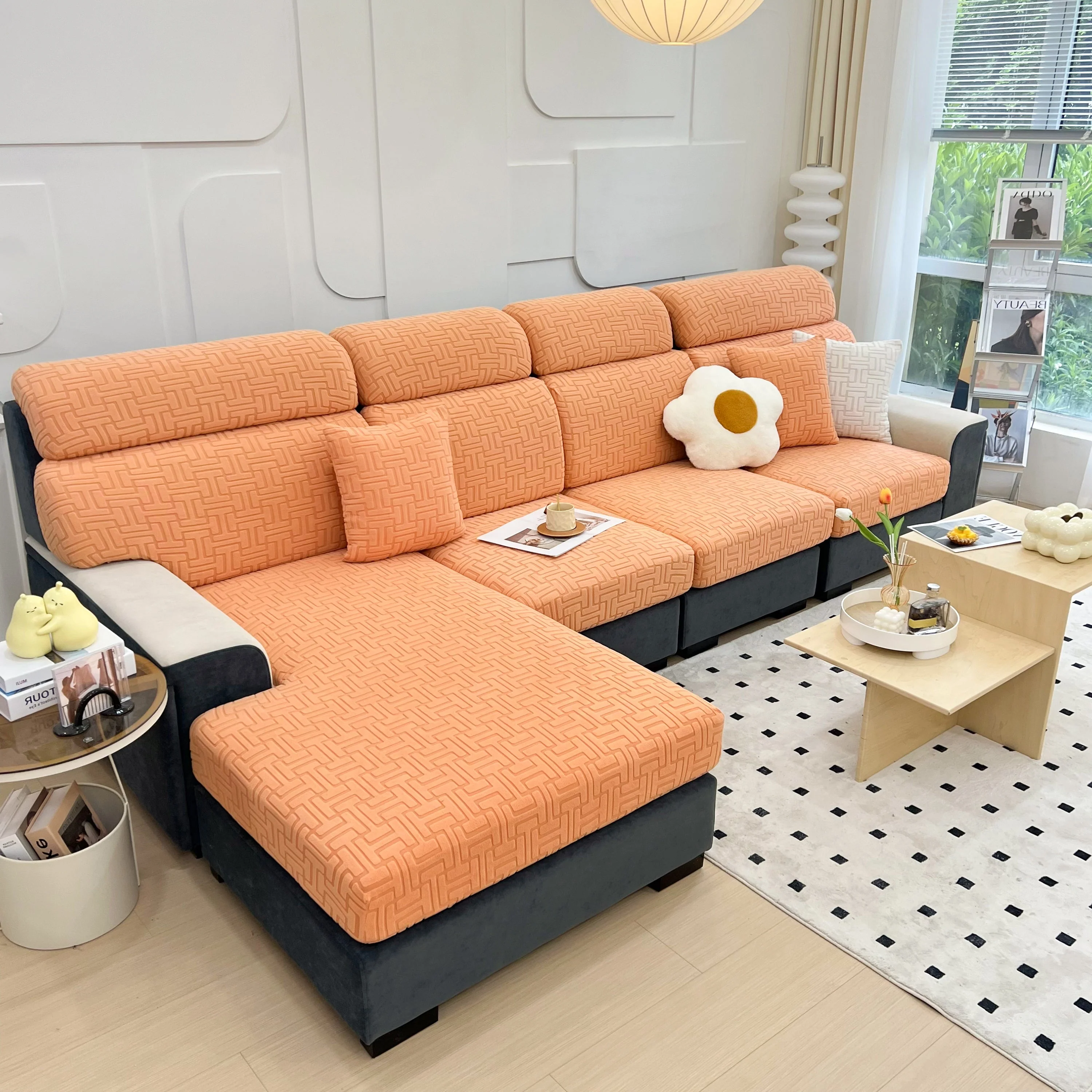 Polar Fleece Stretch Seat Cushion Covers, Couch Cushion Covers Slipcover, Sofa Cushion Protector Covers - Image 111