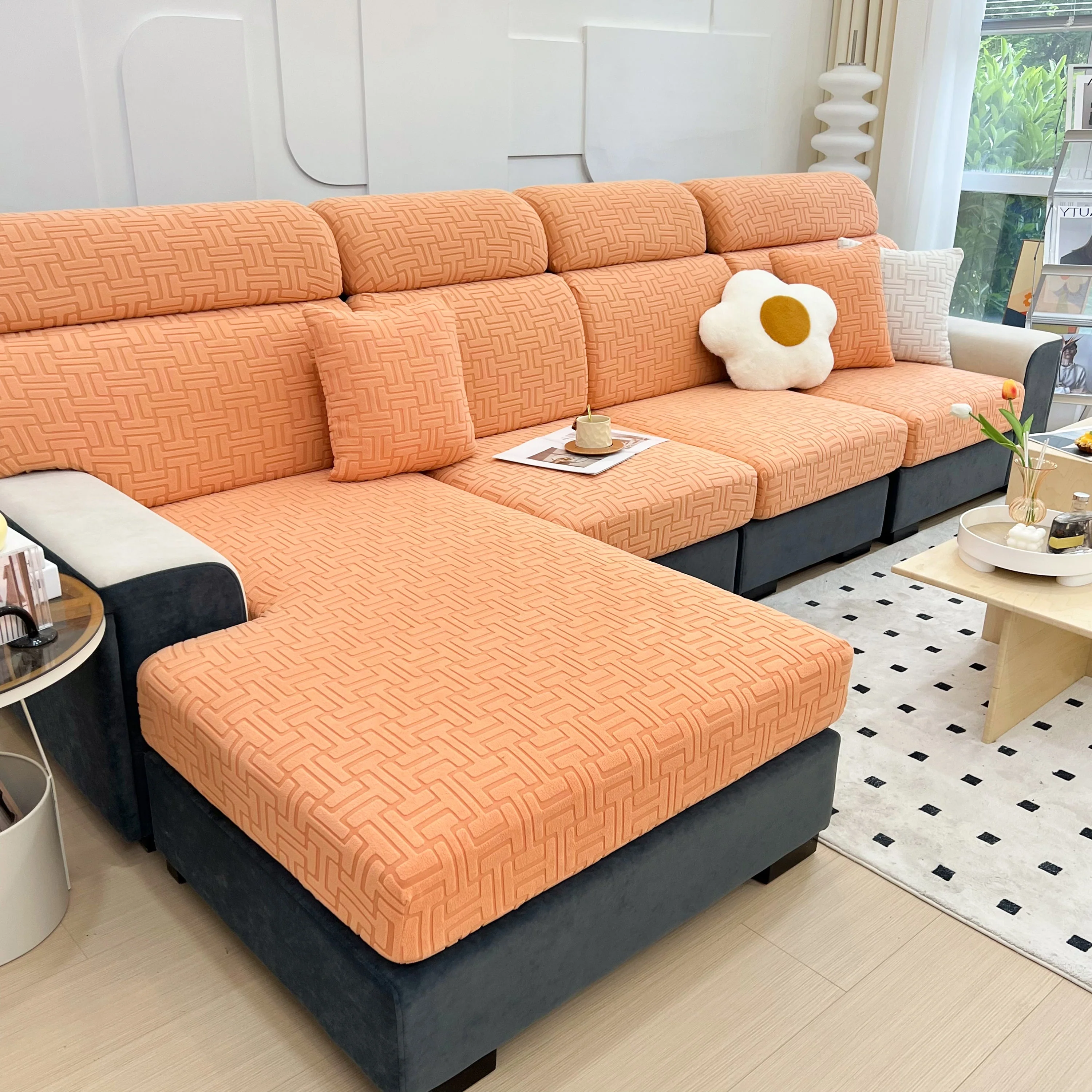 Polar Fleece Stretch Seat Cushion Covers, Couch Cushion Covers Slipcover, Sofa Cushion Protector Covers - Image 112