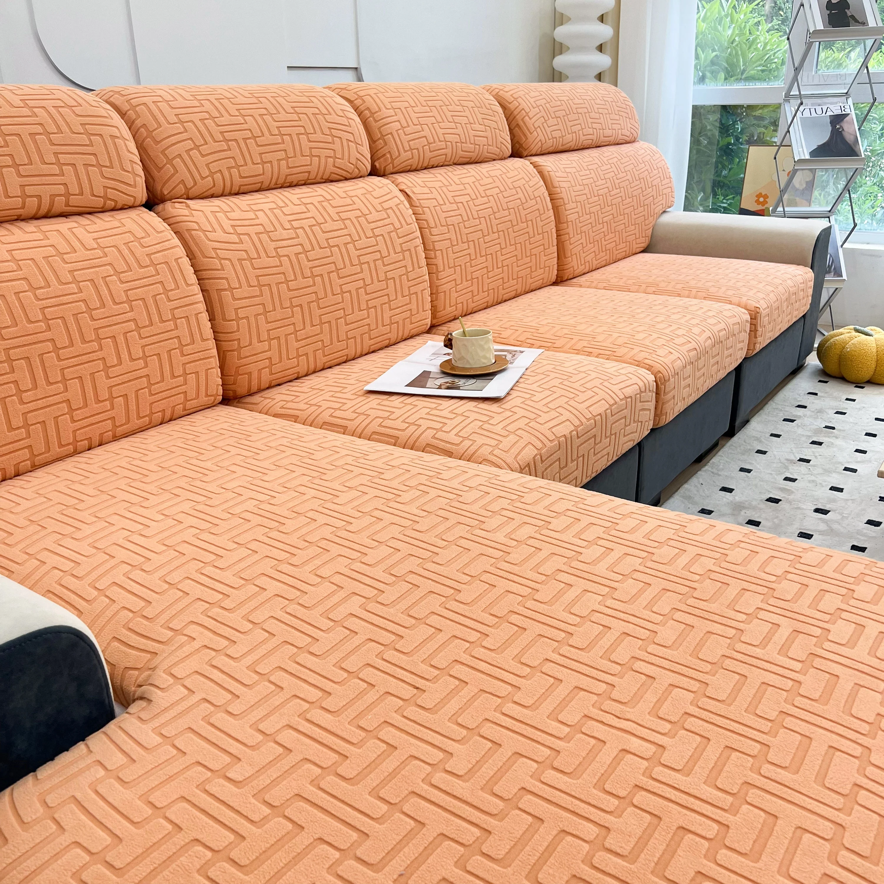 Polar Fleece Stretch Seat Cushion Covers, Couch Cushion Covers Slipcover, Sofa Cushion Protector Covers - Image 117
