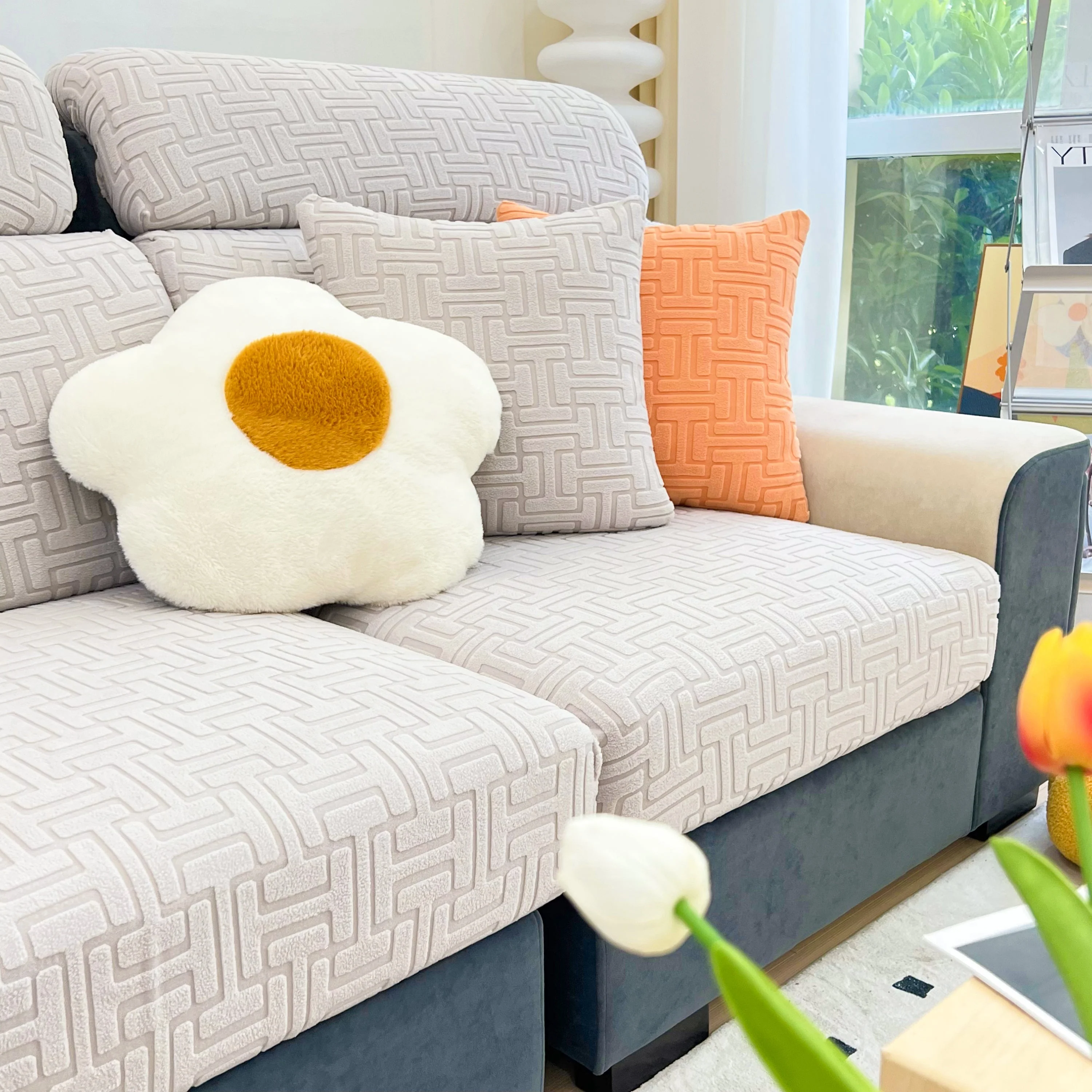 Polar Fleece Stretch Seat Cushion Covers, Couch Cushion Covers Slipcover, Sofa Cushion Protector Covers - Image 124