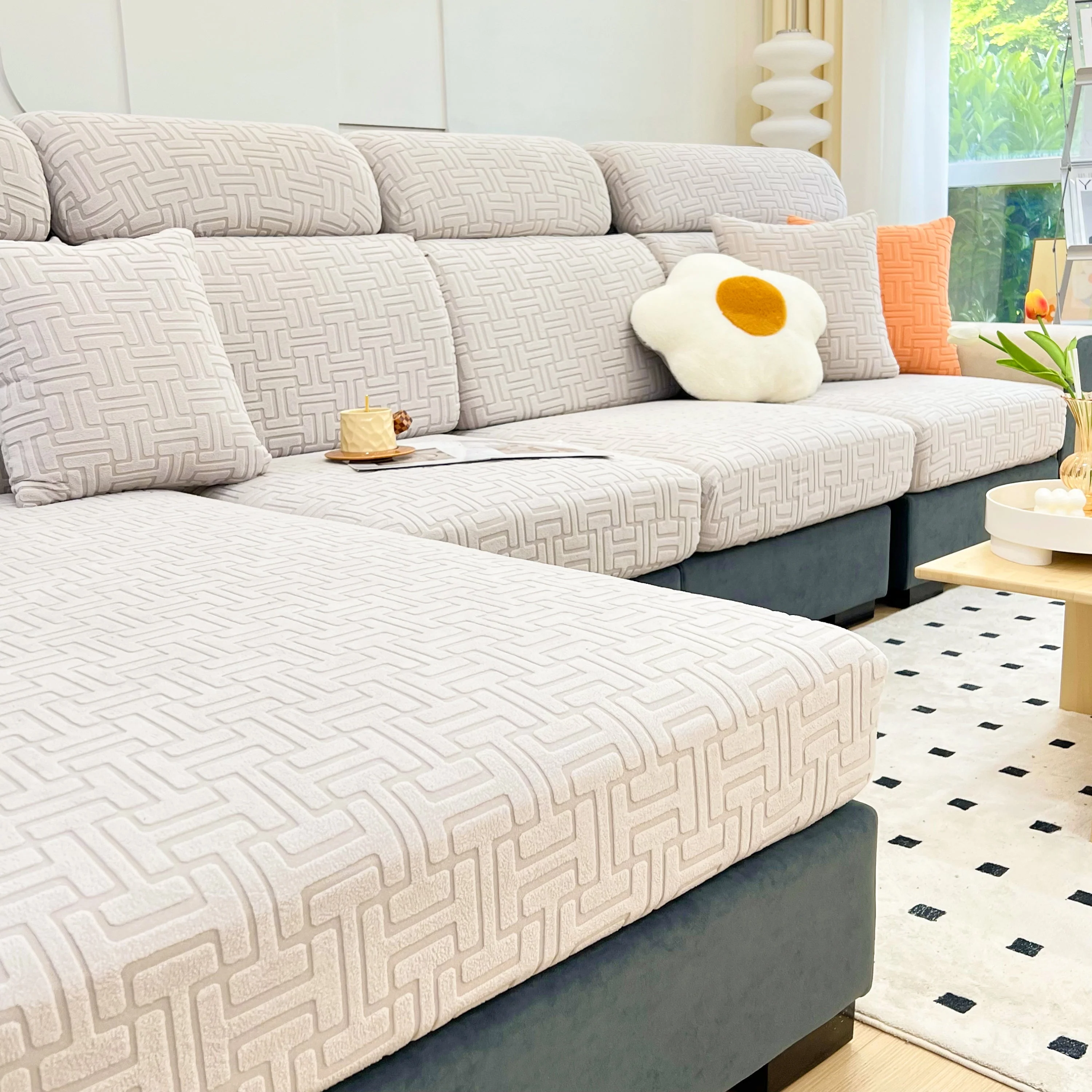 Polar Fleece Stretch Seat Cushion Covers, Couch Cushion Covers Slipcover, Sofa Cushion Protector Covers - Image 126