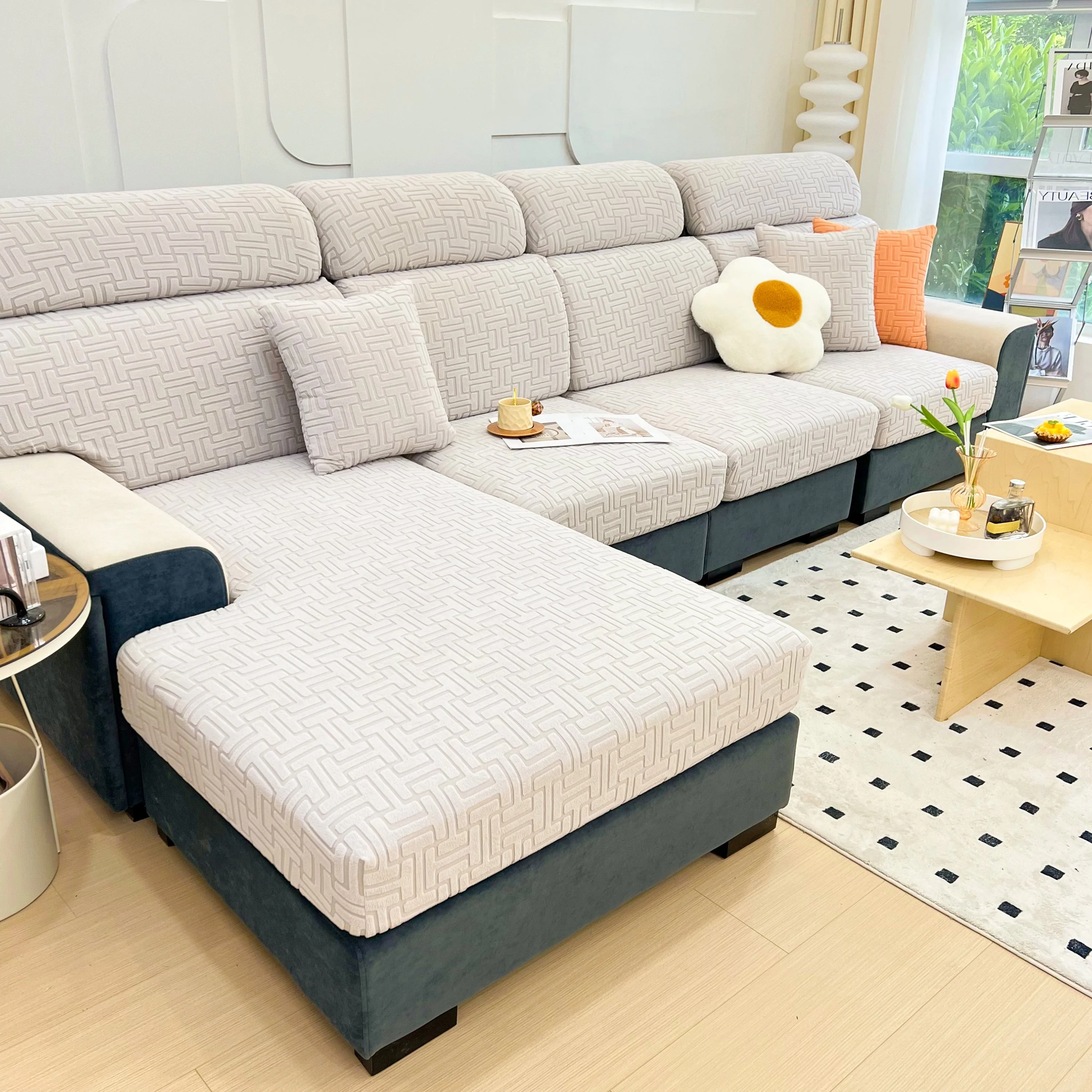 Polar Fleece Stretch Seat Cushion Covers, Couch Cushion Covers Slipcover, Sofa Cushion Protector Covers - Image 127