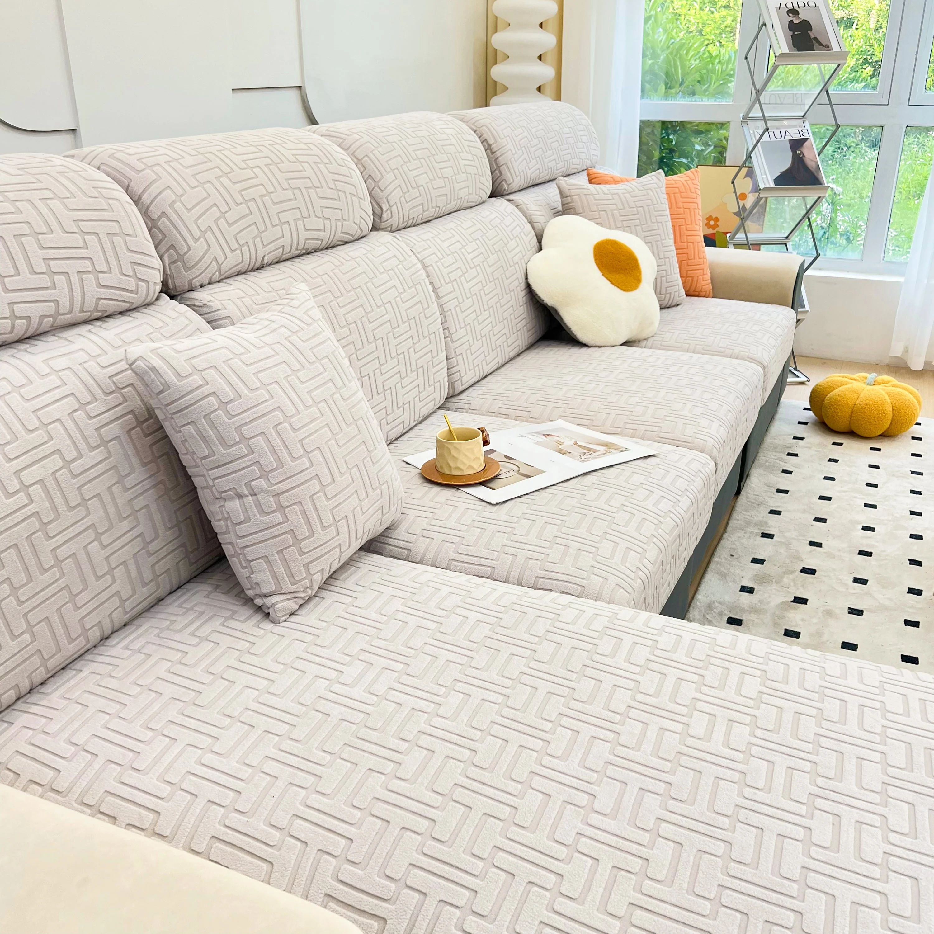 Polar Fleece Stretch Seat Cushion Covers, Couch Cushion Covers Slipcover, Sofa Cushion Protector Covers - Image 128