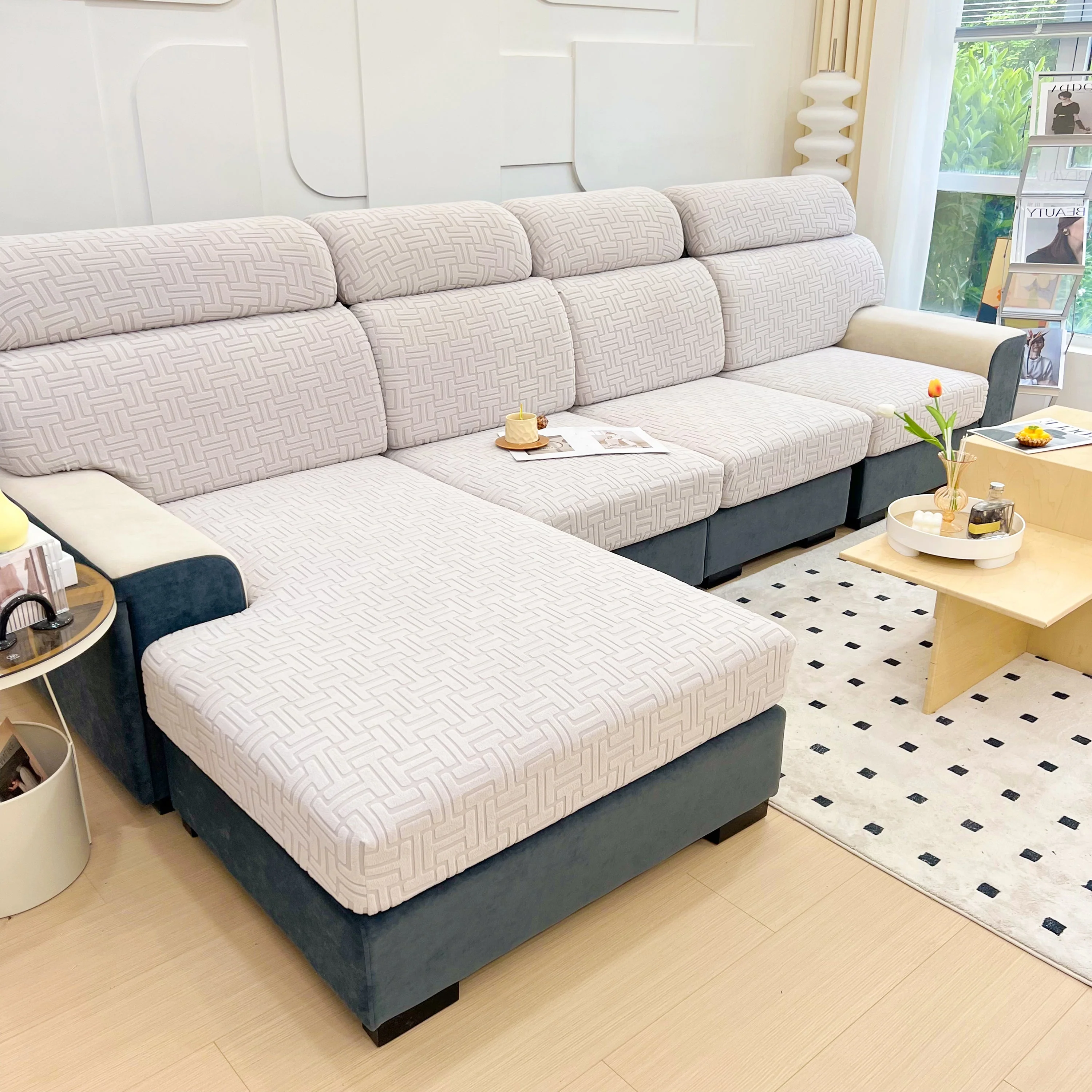 Polar Fleece Stretch Seat Cushion Covers, Couch Cushion Covers Slipcover, Sofa Cushion Protector Covers - Image 132