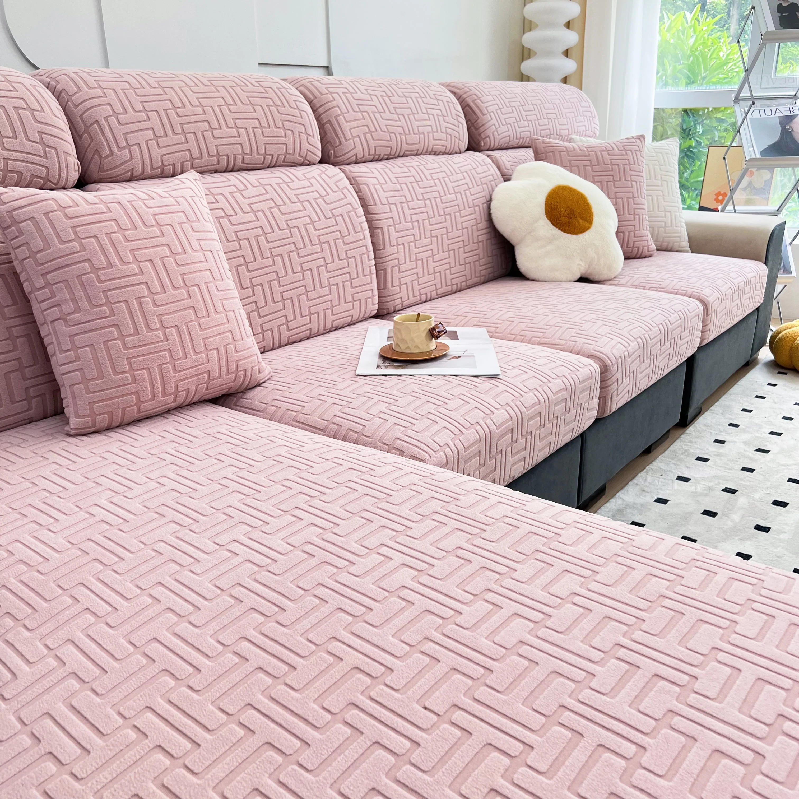 Polar Fleece Stretch Seat Cushion Covers, Couch Cushion Covers Slipcover, Sofa Cushion Protector Covers - Image 141