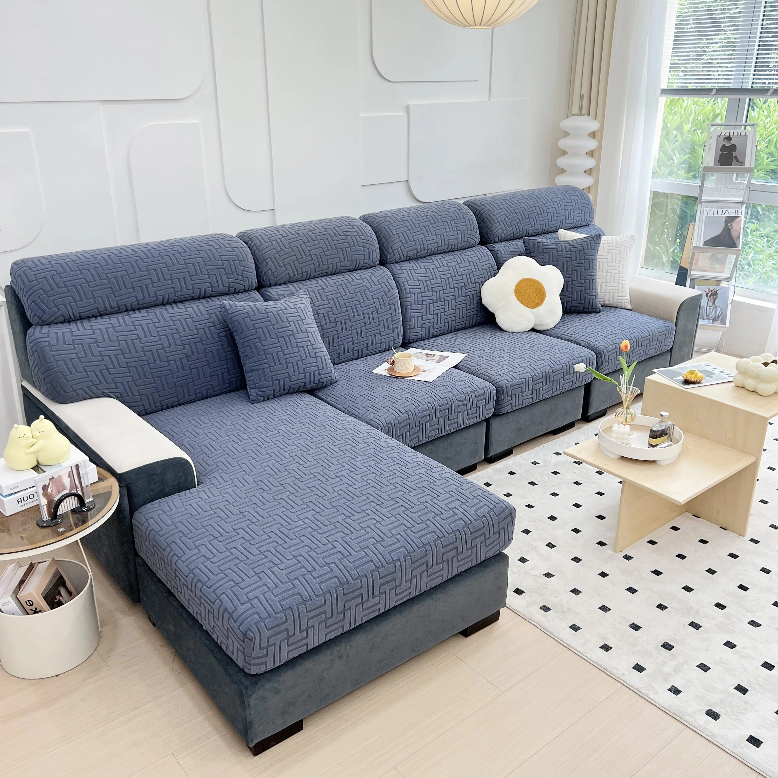 Polar Fleece Stretch Seat Cushion Covers, Couch Cushion Covers Slipcover, Sofa Cushion Protector Covers - Image 15
