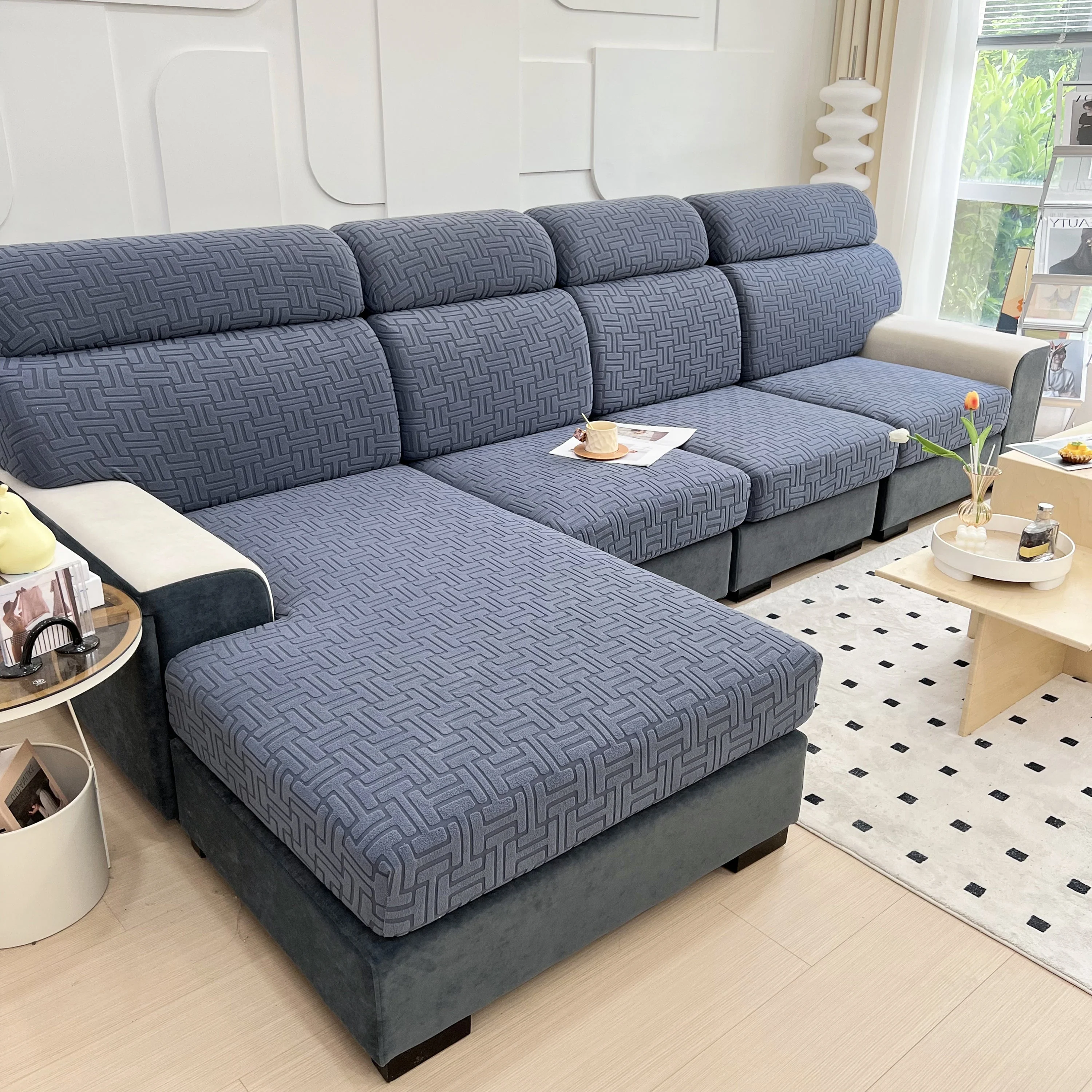 Polar Fleece Stretch Seat Cushion Covers, Couch Cushion Covers Slipcover, Sofa Cushion Protector Covers - Image 18