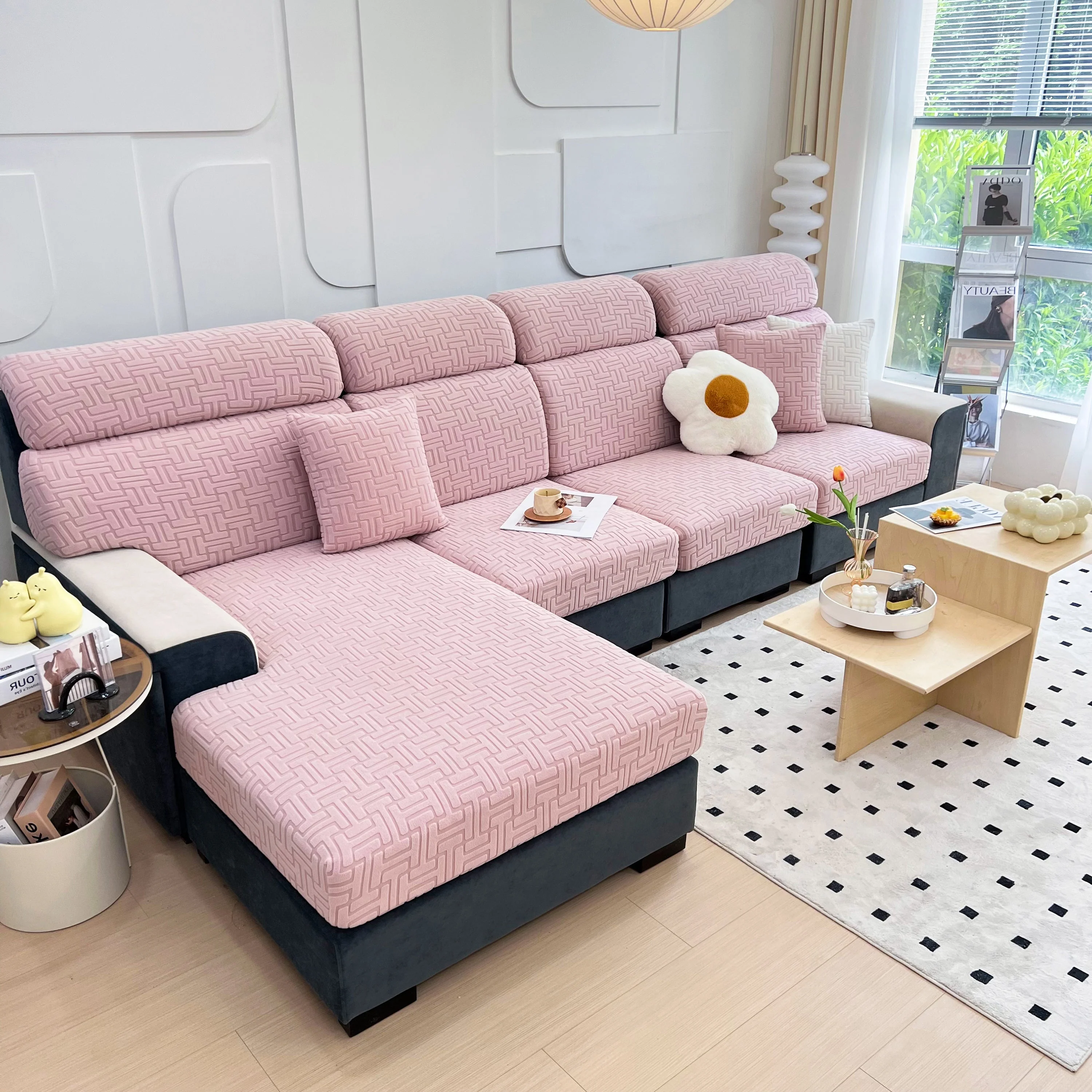 Polar Fleece Stretch Seat Cushion Covers, Couch Cushion Covers Slipcover, Sofa Cushion Protector Covers - Image 42