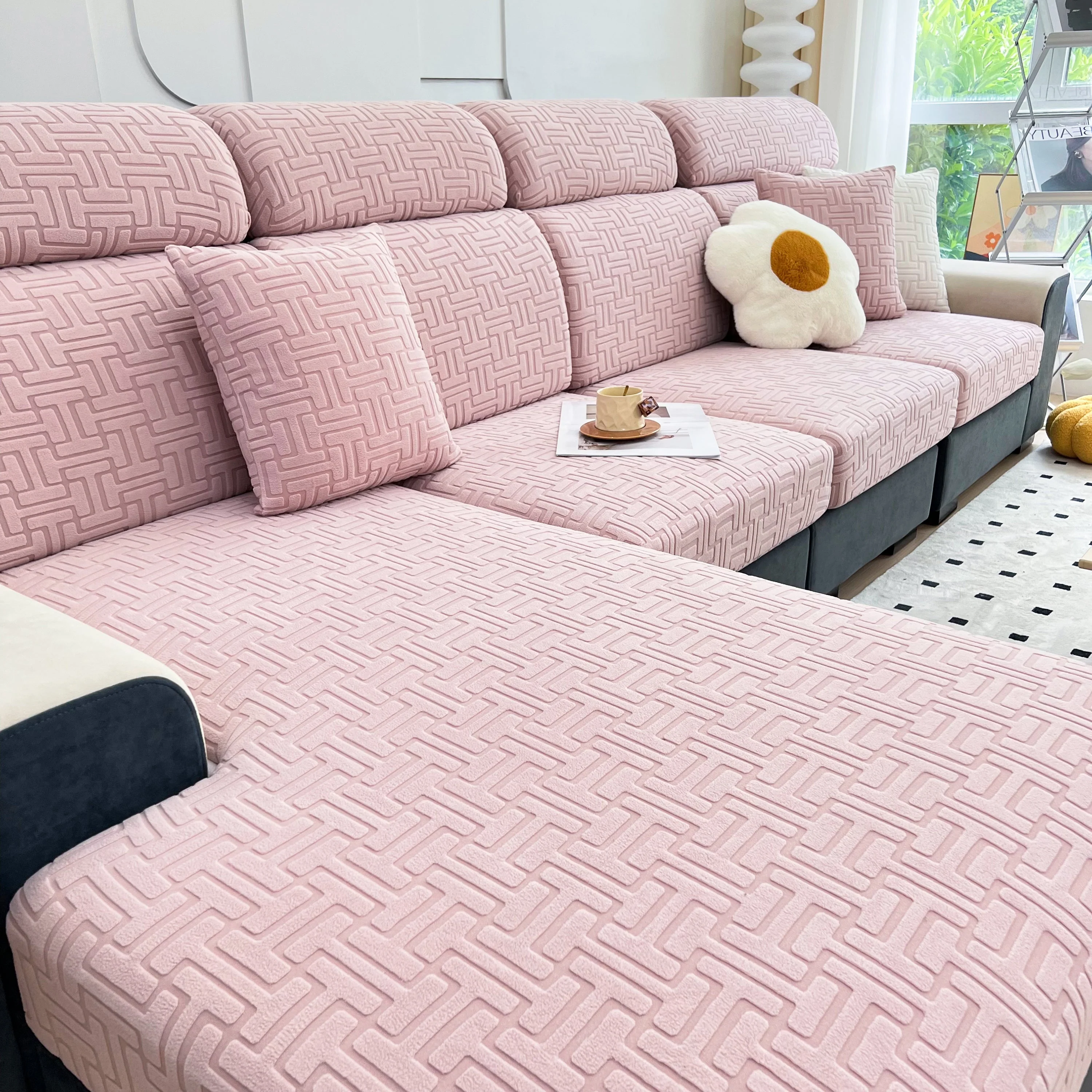 Polar Fleece Stretch Seat Cushion Covers, Couch Cushion Covers Slipcover, Sofa Cushion Protector Covers - Image 44
