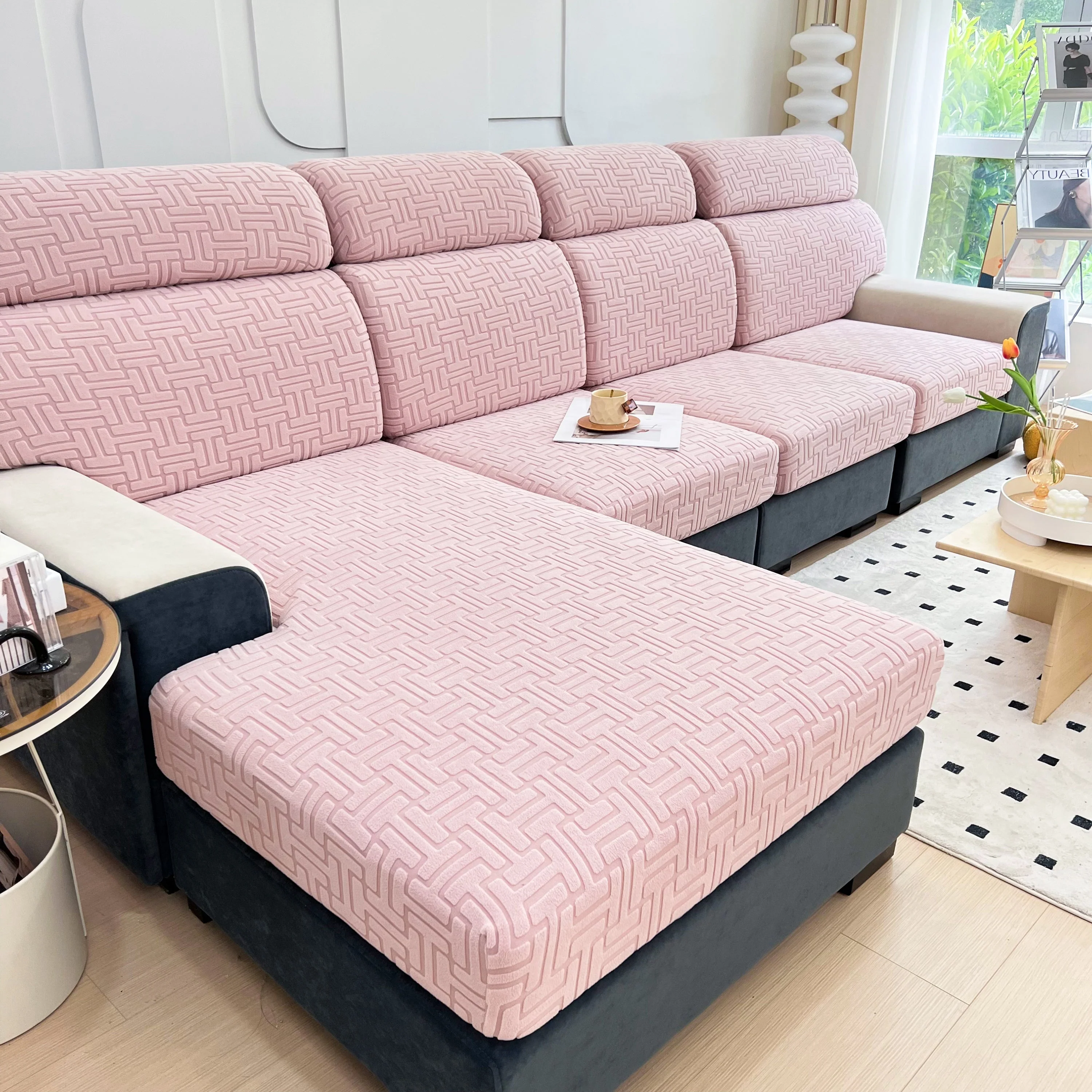 Polar Fleece Stretch Seat Cushion Covers, Couch Cushion Covers Slipcover, Sofa Cushion Protector Covers - Image 47