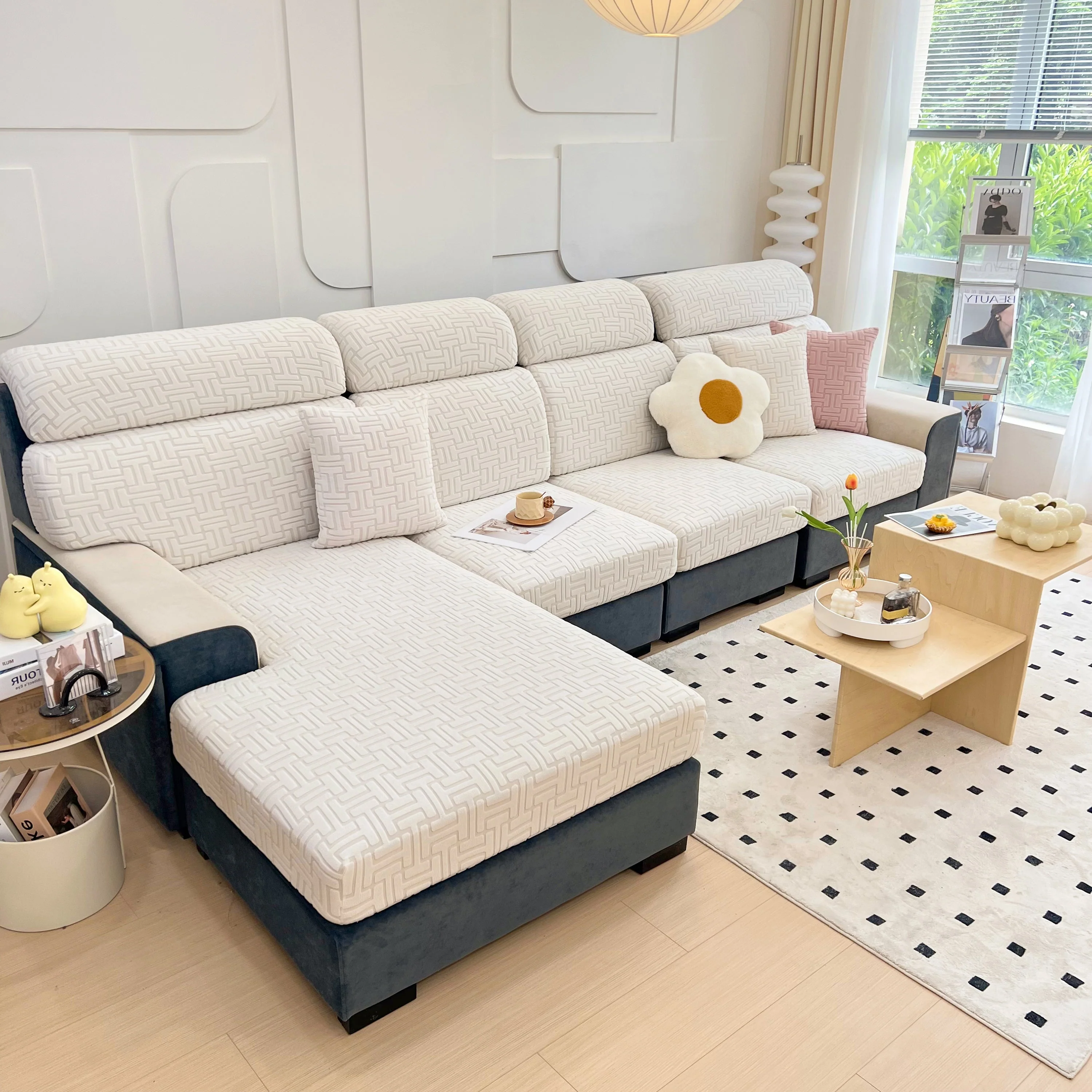 Polar Fleece Stretch Seat Cushion Covers, Couch Cushion Covers Slipcover, Sofa Cushion Protector Covers - Image 59