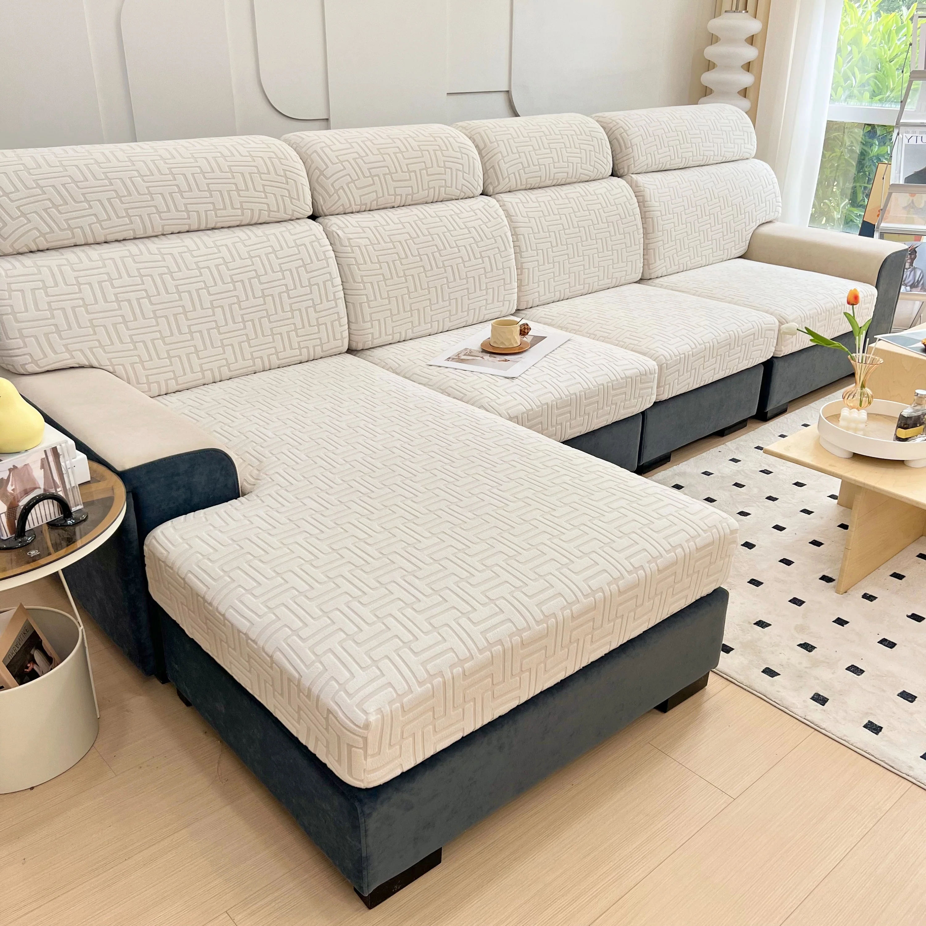 Polar Fleece Stretch Seat Cushion Covers, Couch Cushion Covers Slipcover, Sofa Cushion Protector Covers - Image 65